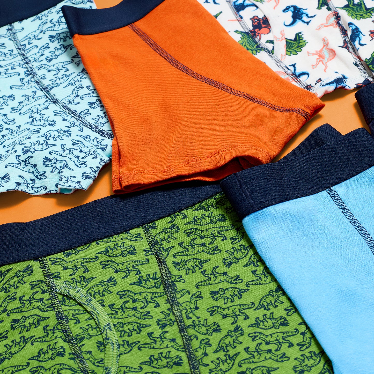 Chomp Squad Pack;@A Boys Cotton Boxer Brief Underwear 6-Pack in Chomp Squad Pack