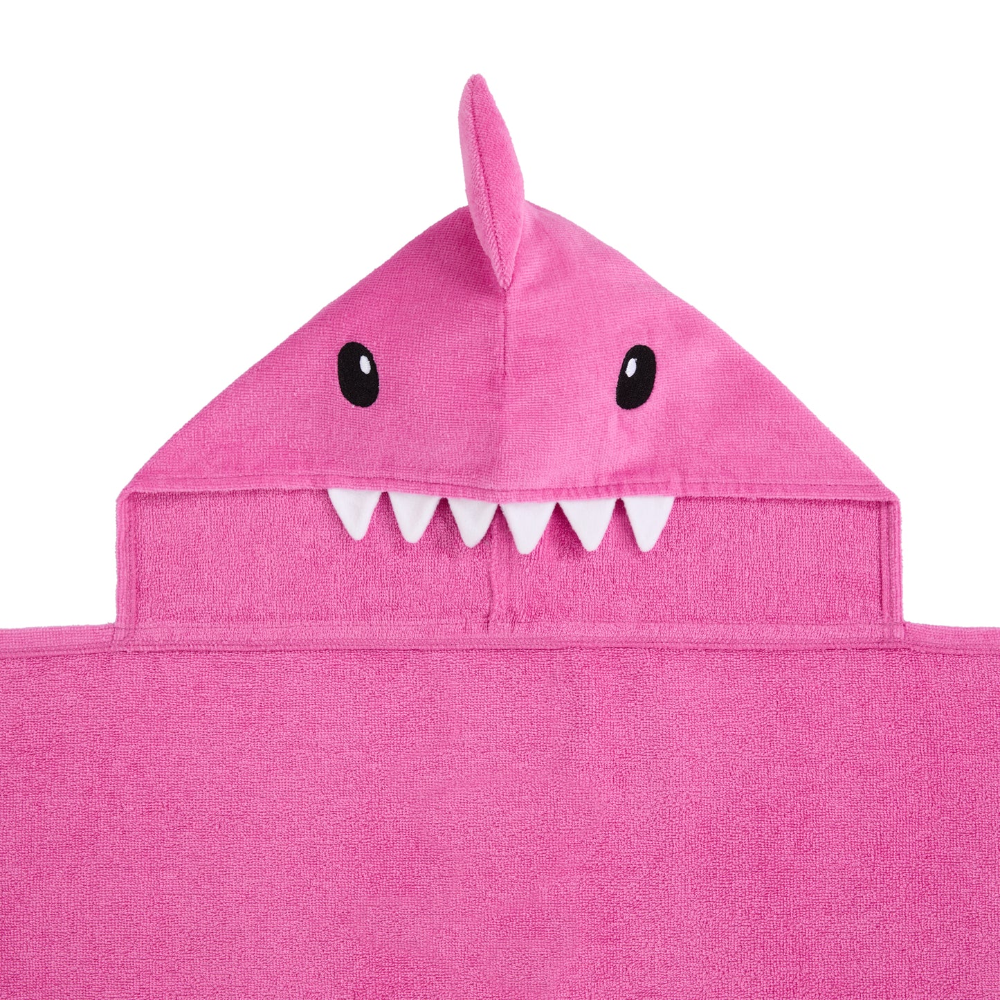 Sharkberry Pink & Lavender Bite;@A 2 Pack Hooded Shark Towels in Sharkberry Pink & Lavender Bite