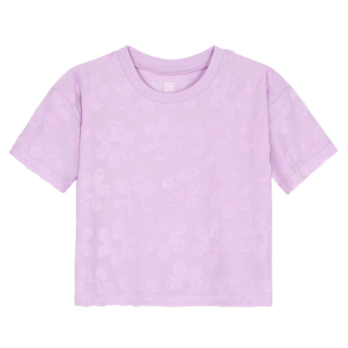 Petal Pop Lavender;@A Girls' Terry Short Set in Petal Pop Lavender