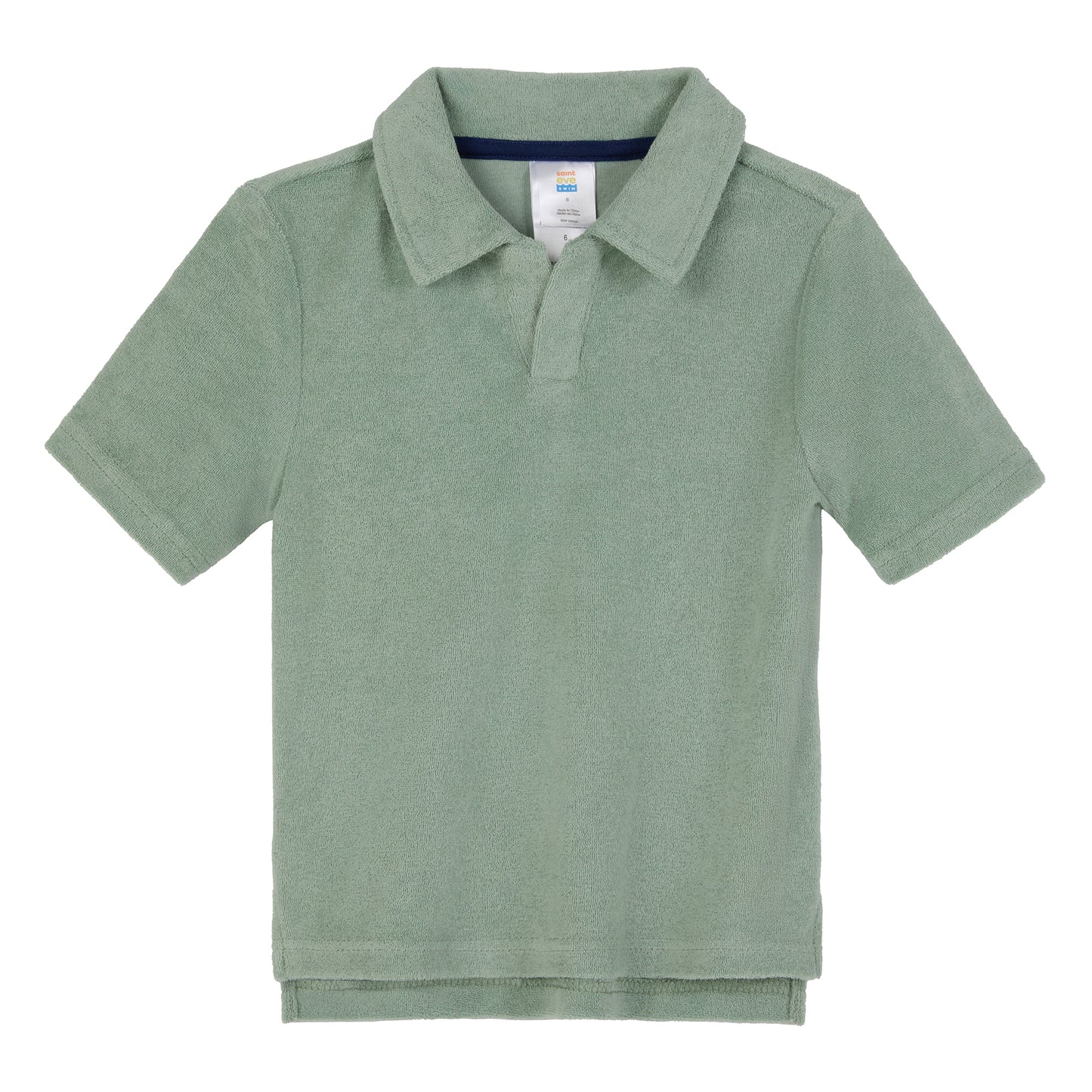 Savannah Moss;@A Boys' Terry Polo Short Set in Savannah Moss