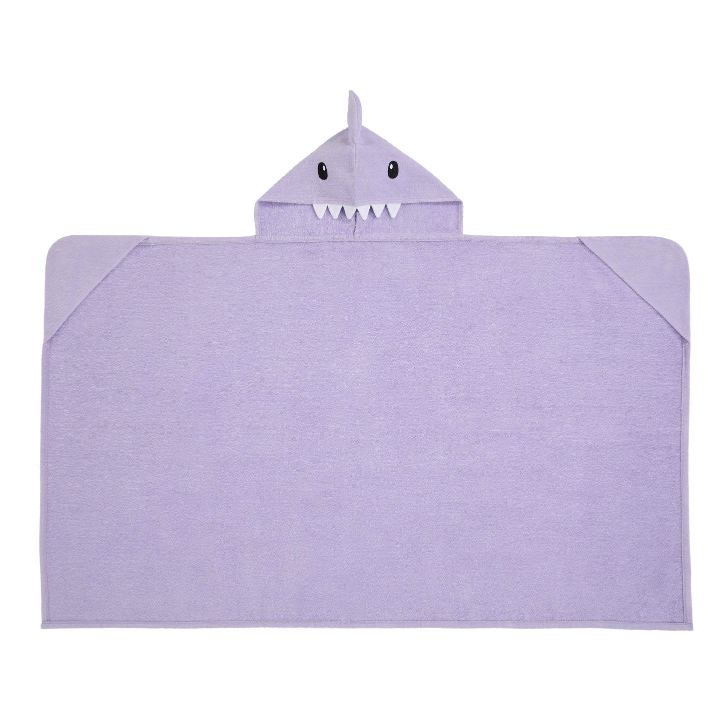 Sharkberry Pink & Lavender Bite;@A 2 Pack Hooded Shark Towels in Sharkberry Pink & Lavender Bite
