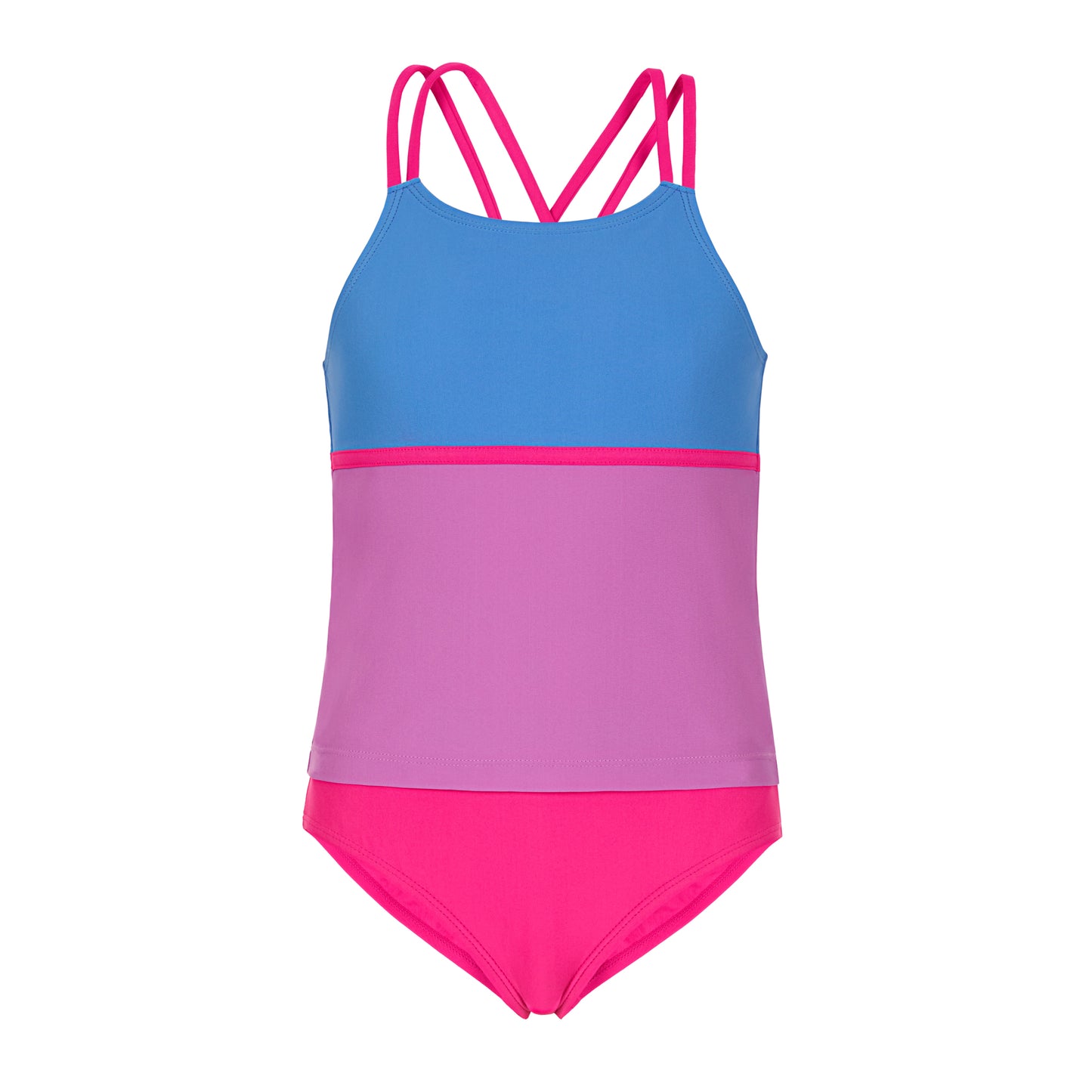 Berry Blue;@A 4 Piece Swim Set with Rashguard in Berry Blue