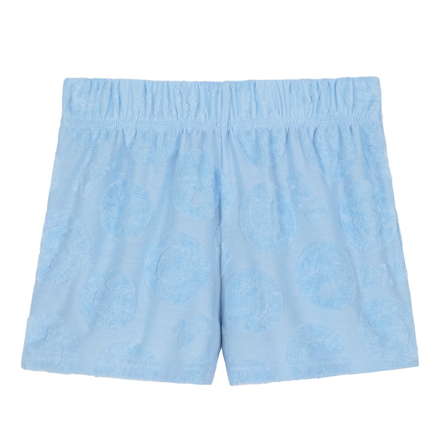 Blue Sleepy Smiles;@A Girls' Terry Short Set in Blue Sleepy Smiles