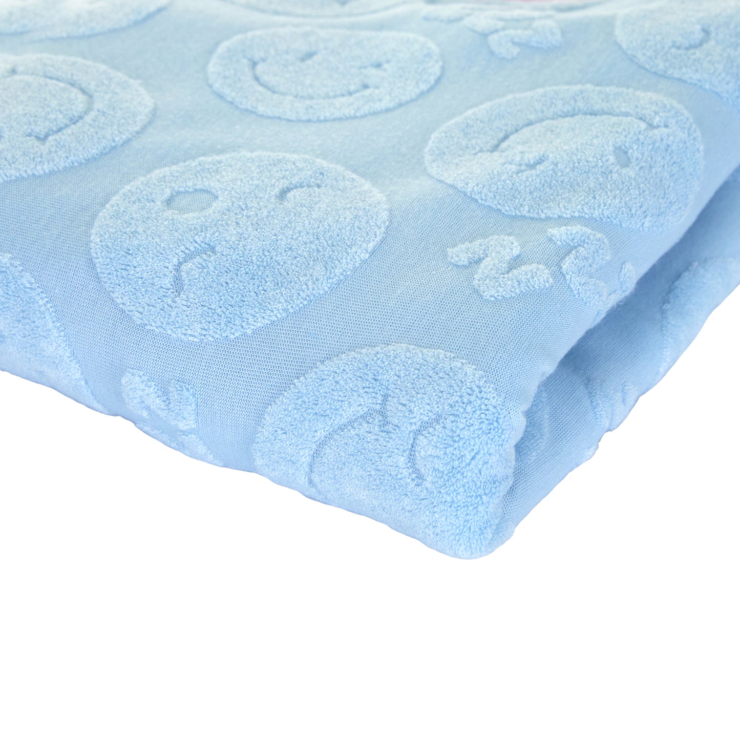 Blue Sleepy Smiles;@A Girls' Terry Short Set in Blue Sleepy Smiles