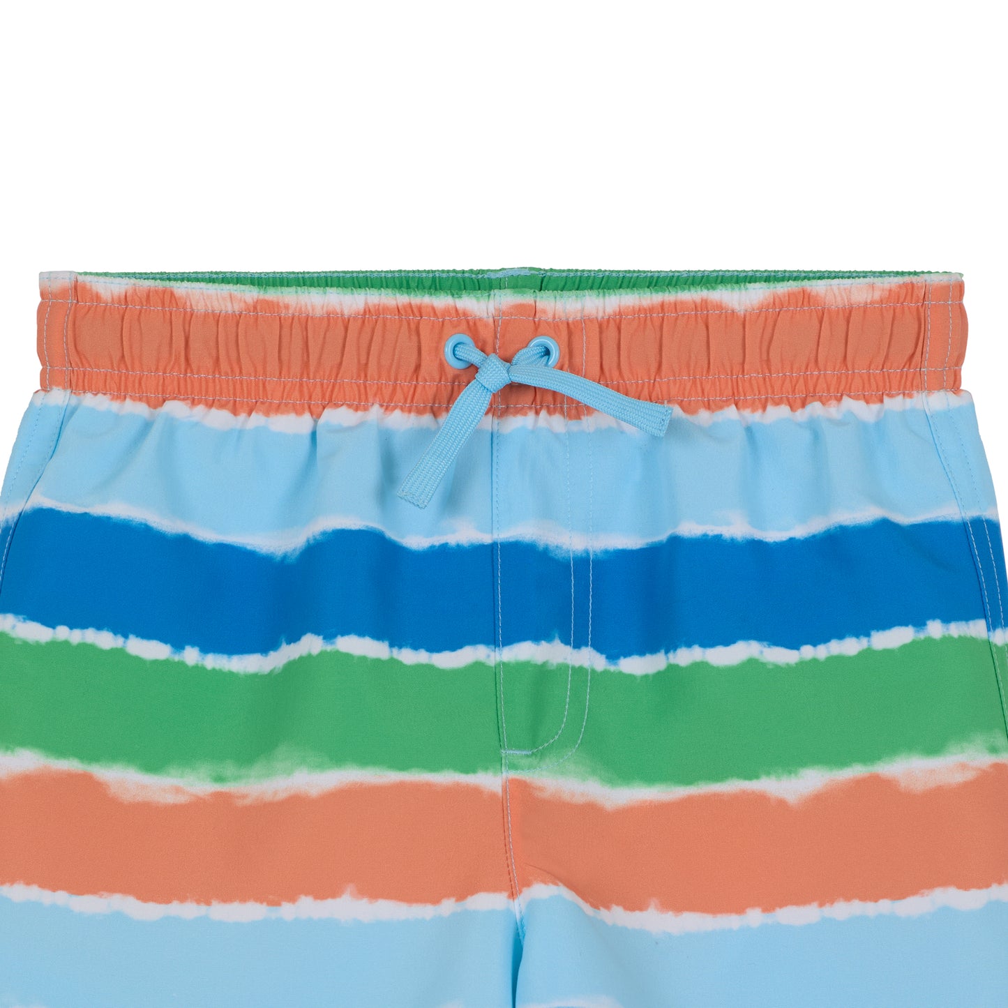 Ride the Wild Stripe;@A Boys' Short Sleeve Rashguard Set in Ride the Wild Stripe