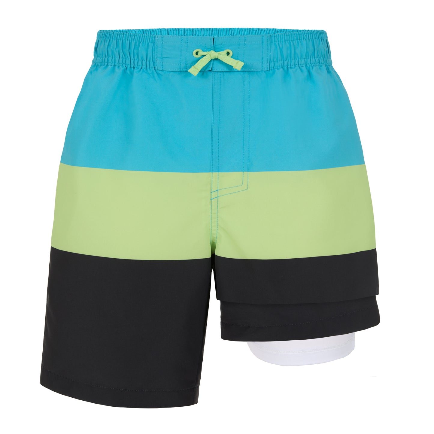 Neon Surfer Stripe;@A Long Sleeve Rashguard Set in Neon Surfer Stripe