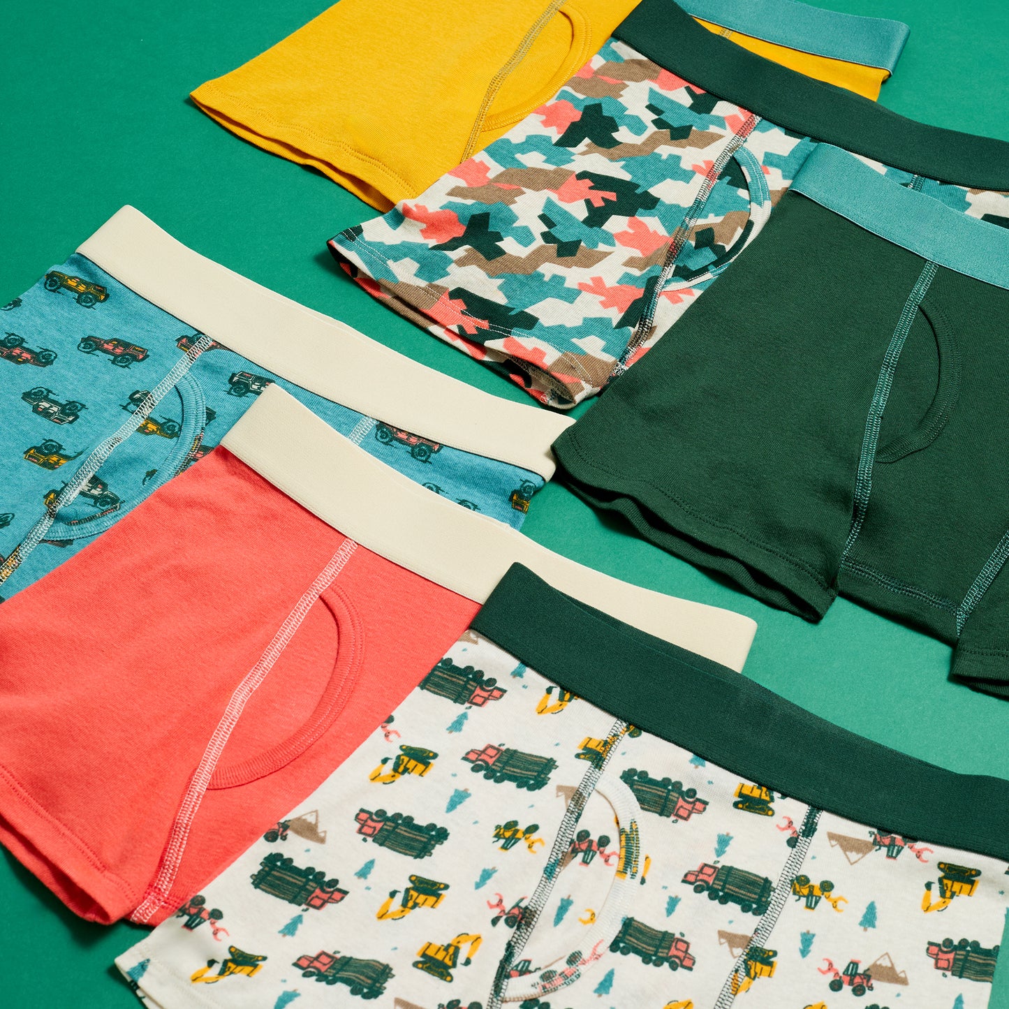 Zoom + Vroom Pack;@A Boys Cotton Boxer Brief Underwear 6-Pack in Zoom + Vroom Pack