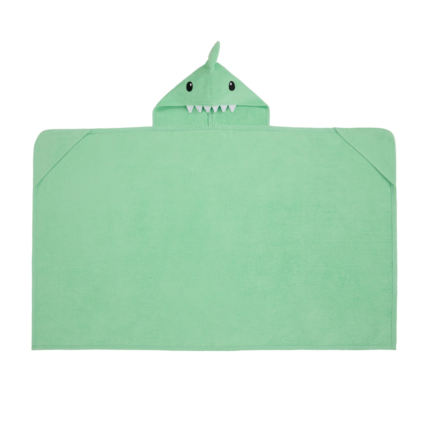 Fin-tastic Aqua & Seaweed Green;@A 2 Pack Hooded Shark Towels in Fin-tastic Aqua & Seaweed Green