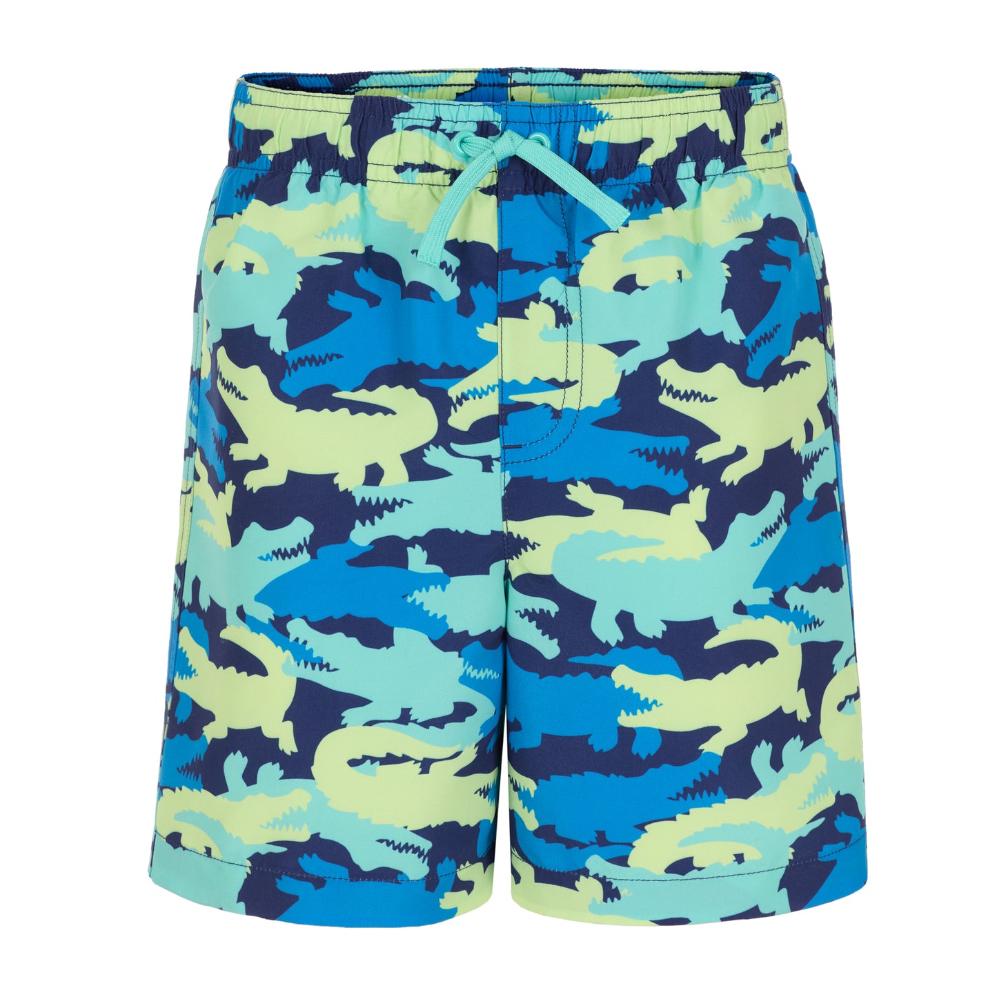 Gator Splash Camo;@A Boys' Short Sleeve Rashguard Set in Gator Splash Camo
