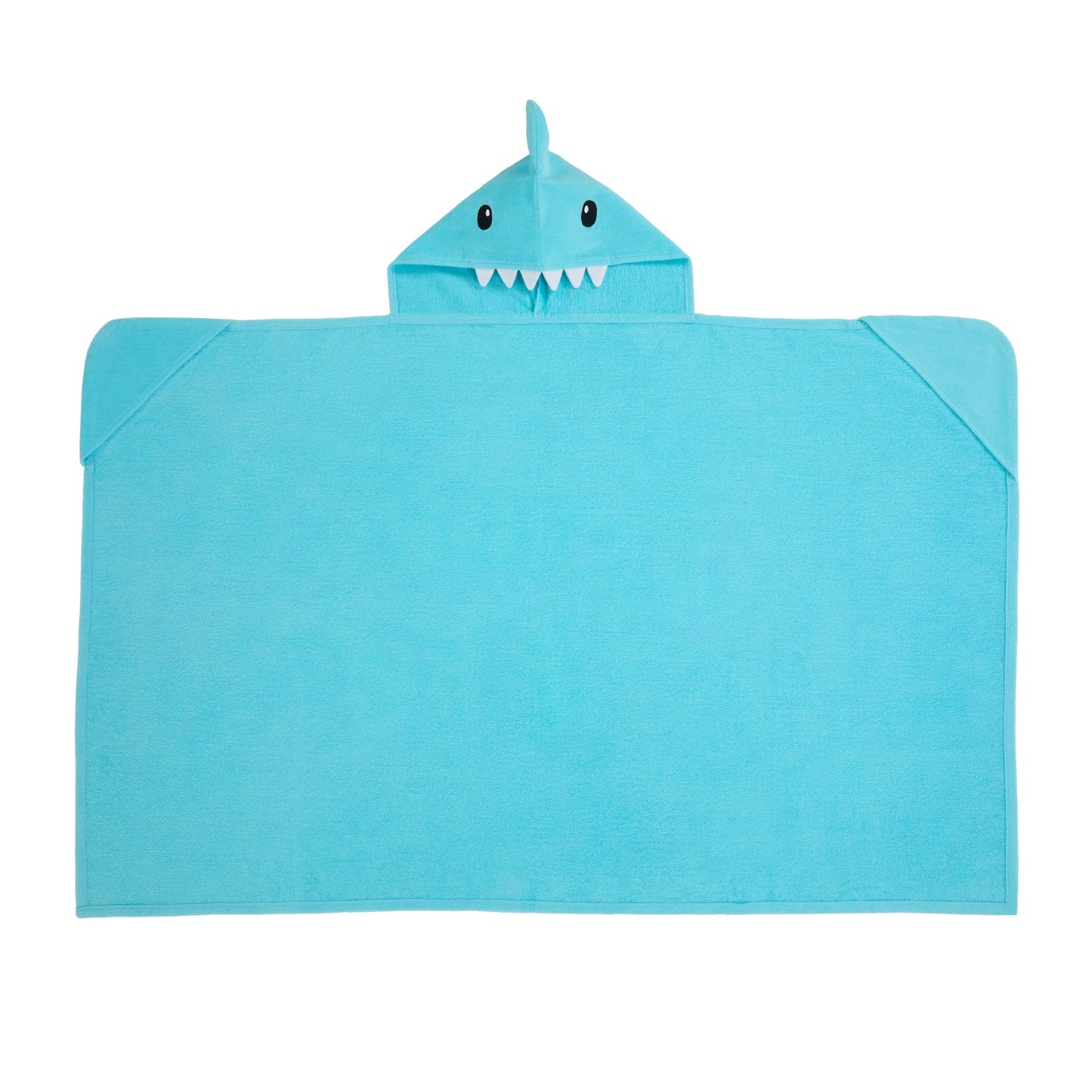 Fin-tastic Aqua & Seaweed Green;@A 2 Pack Hooded Shark Towels in Fin-tastic Aqua & Seaweed Green