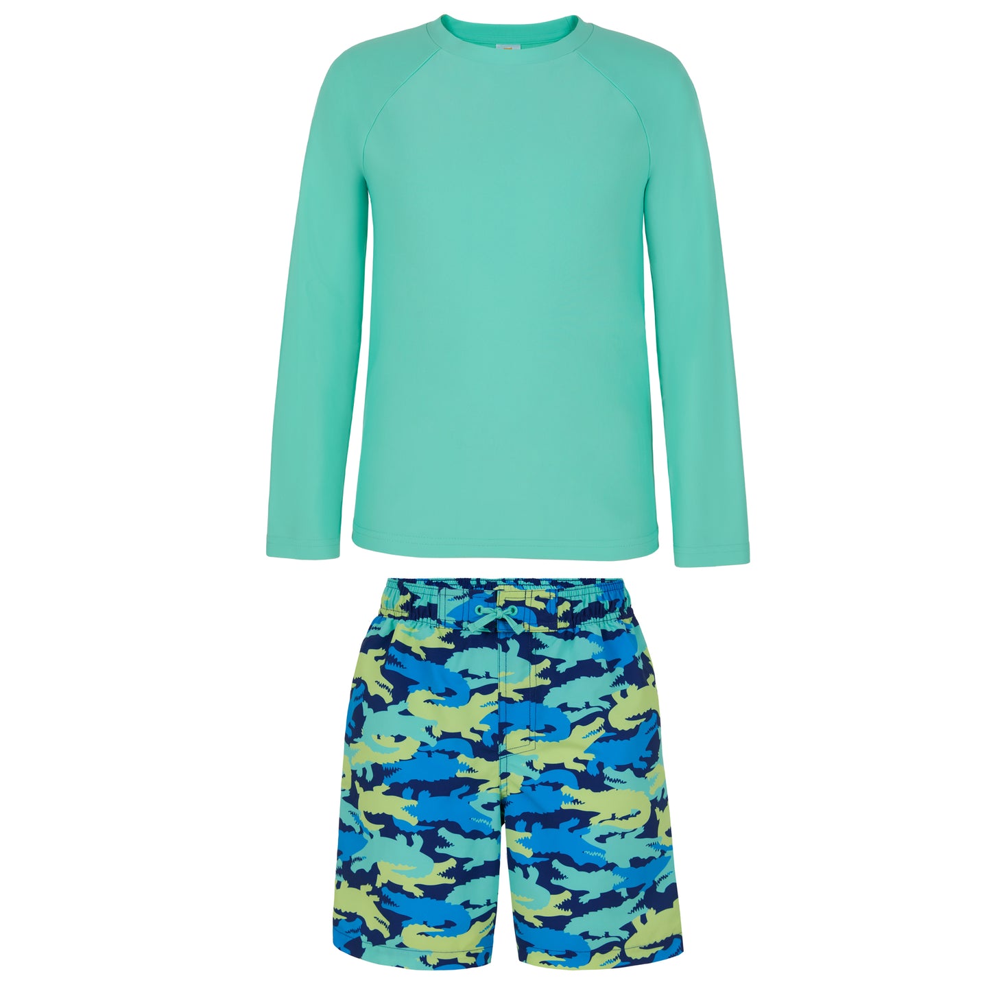 Gator Camo;@A Long Sleeve Rashguard Set in Gator Camo