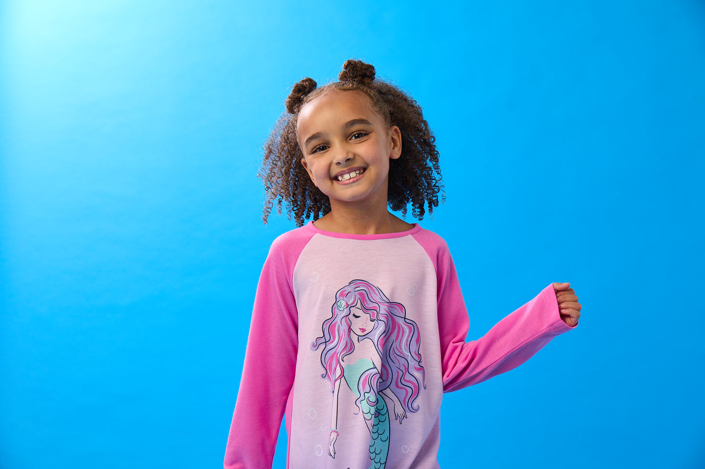 Mermaid;@A girl wearing 2 Pack Long Sleeve Nightgowns