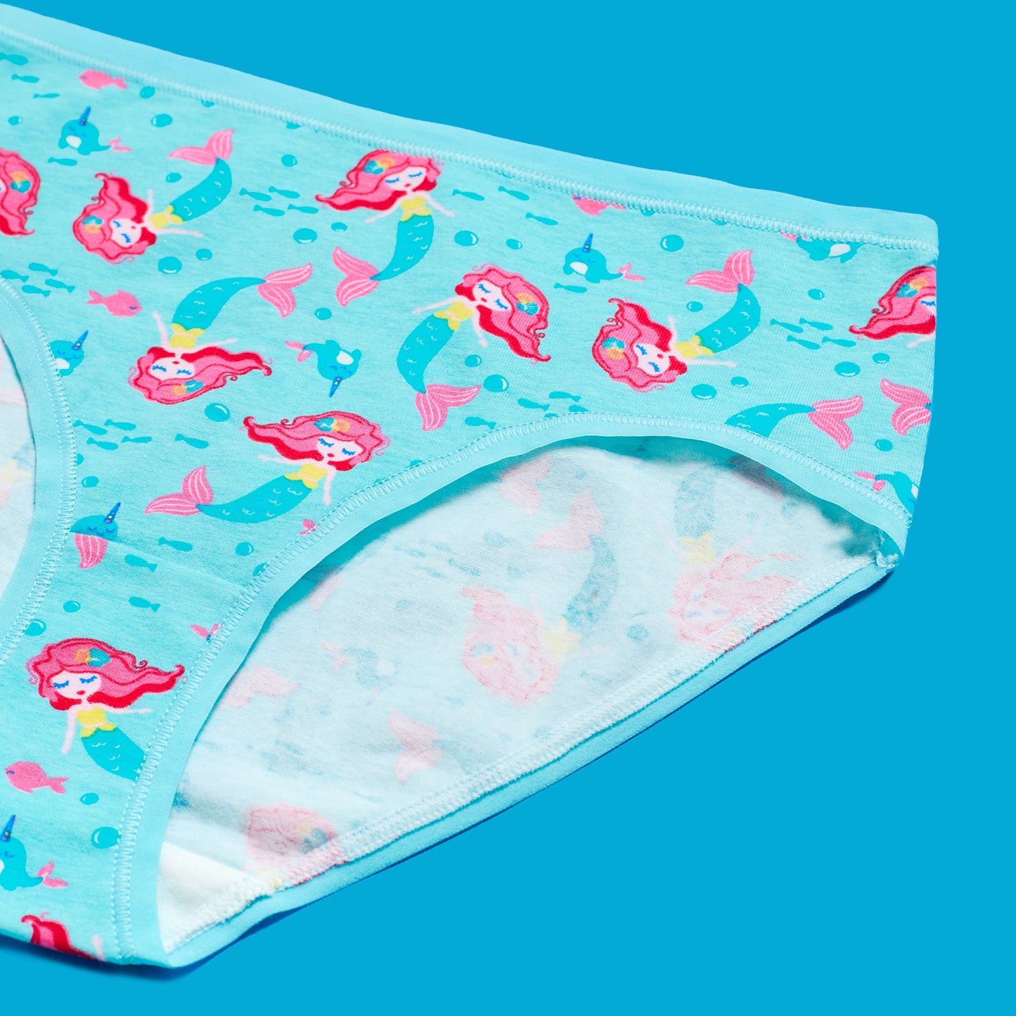 Ocean Princess Pack;@A Girls Cotton Brief Underwear 6-Pack in Ocean Princess Pack