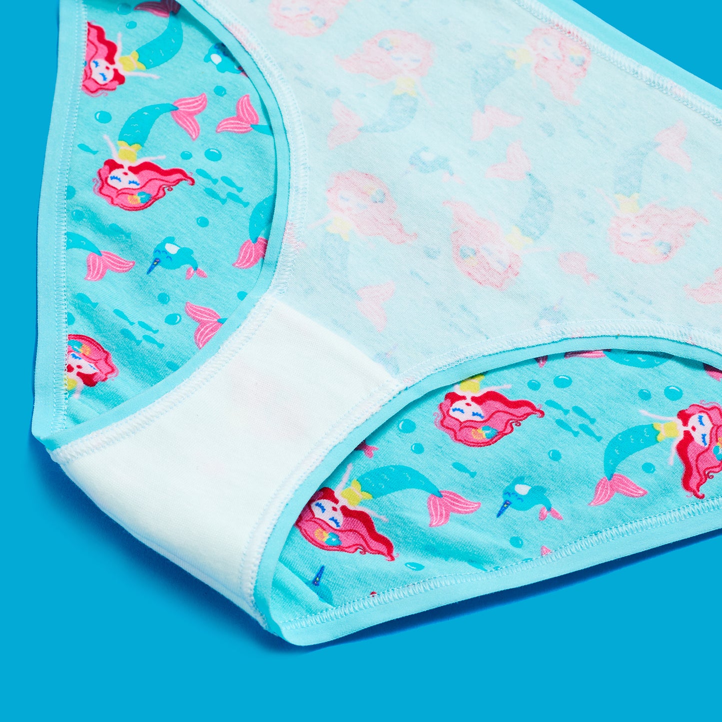 Ocean Princess Pack;@A Girls Cotton Brief Underwear 6-Pack in Ocean Princess Pack