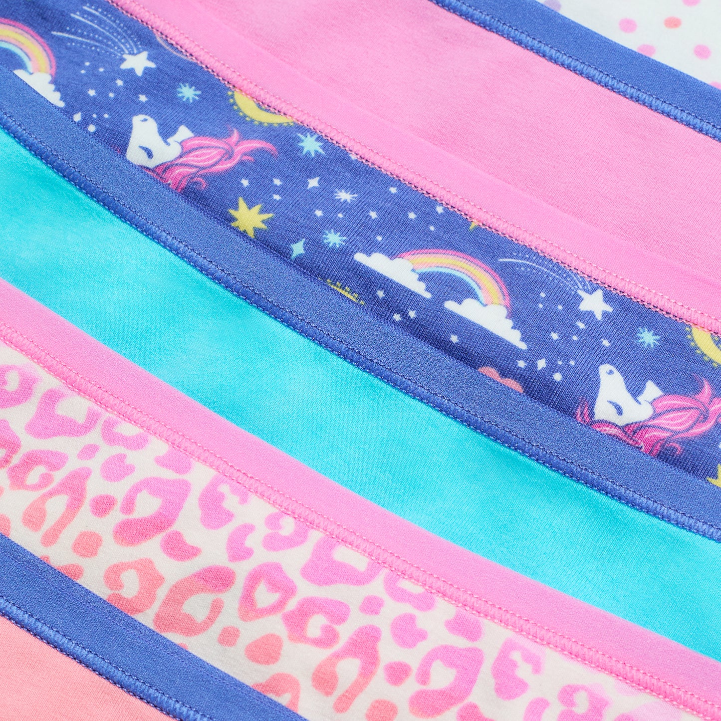 Rainbow Basics Pack;@A Girls Cotton Brief Underwear 6-Pack in Rainbow Basics Pack