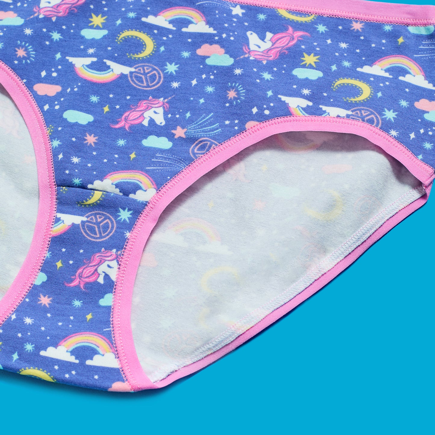 Rainbow Basics Pack;@A Girls Cotton Brief Underwear 6-Pack in Rainbow Basics Pack