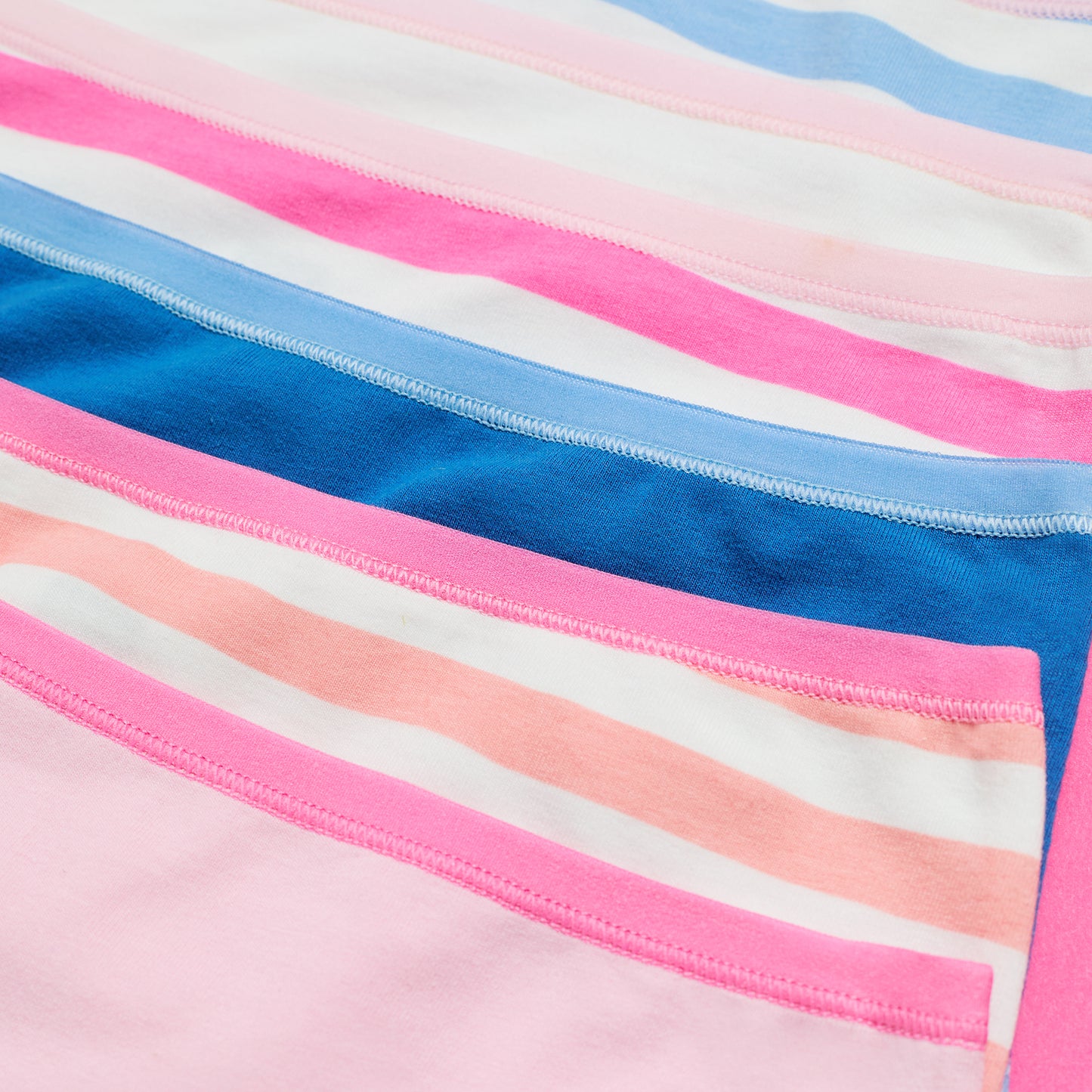 Sugar Stripe Pack;@A Girls Cotton Brief Underwear 6-Pack in Sugar Stripe Pack