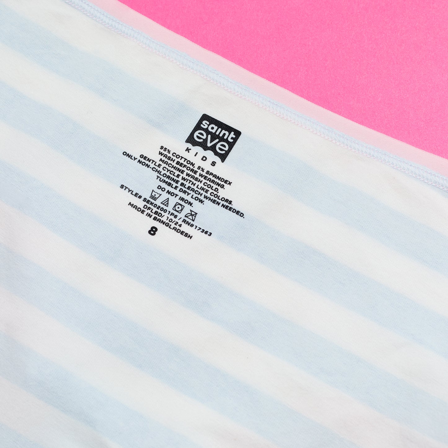 Sugar Stripe Pack;@A Girls Cotton Brief Underwear 6-Pack in Sugar Stripe Pack