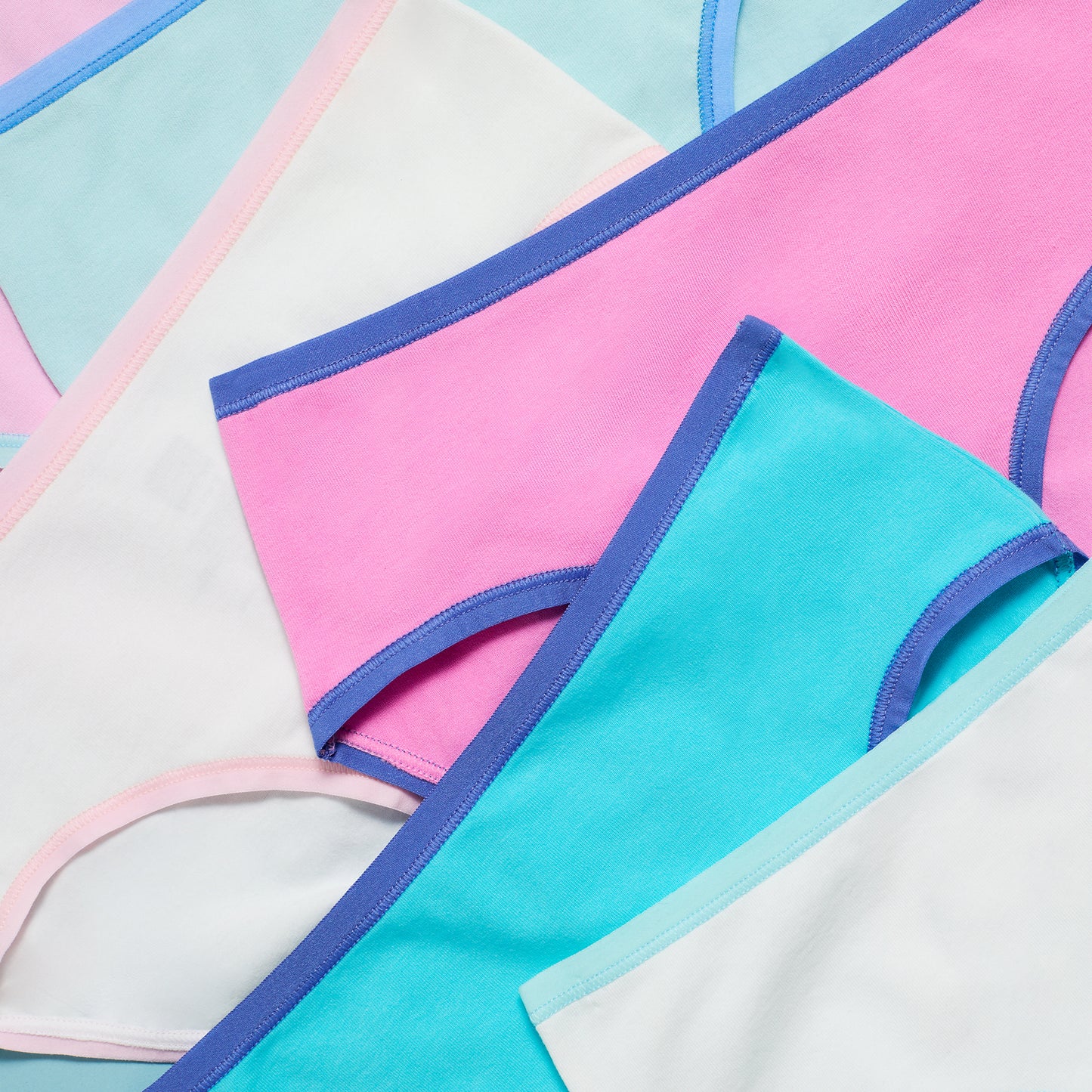 Rainbow Basics Pack;@A Girls Cotton Brief Underwear 6-Pack in Rainbow Basics Pack
