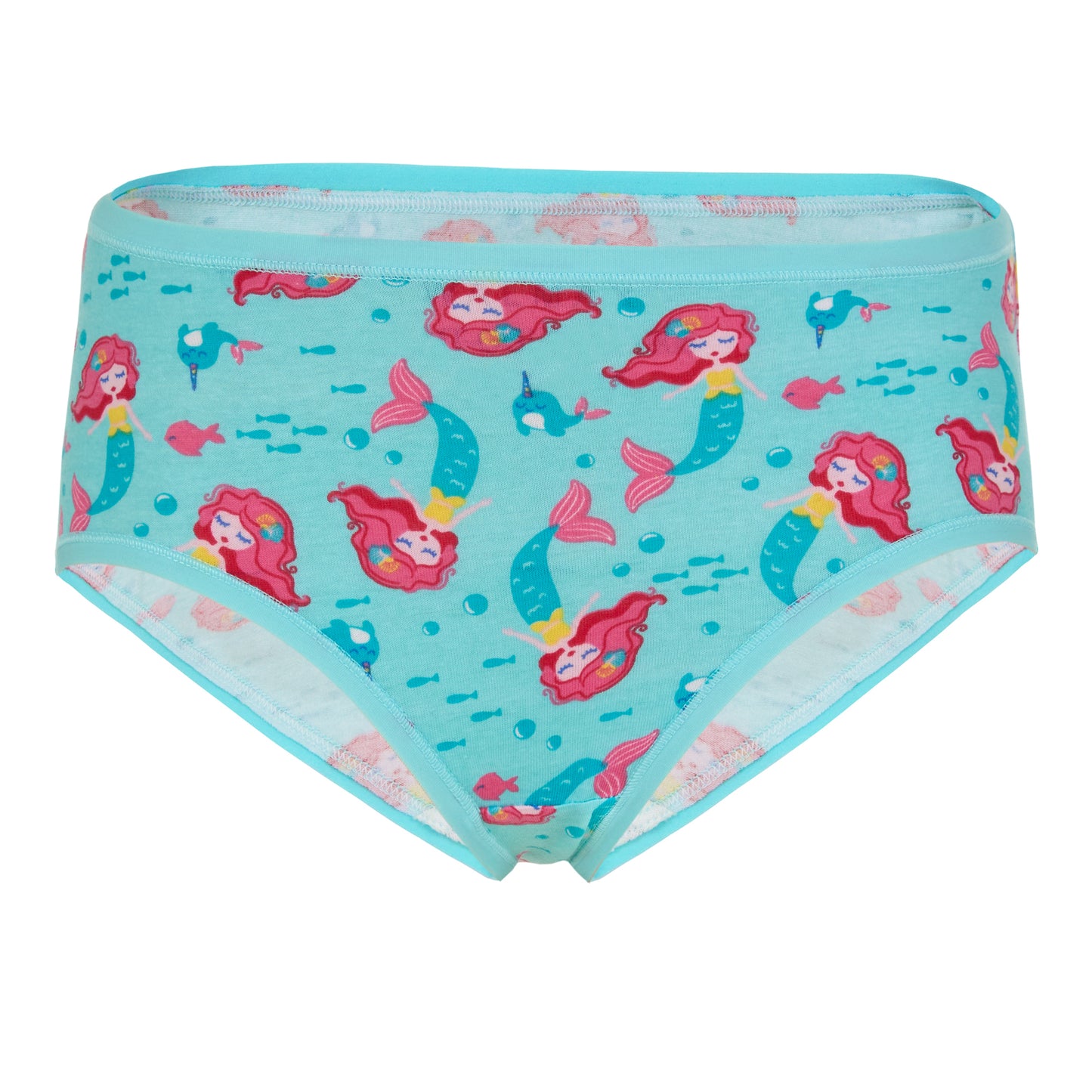 Ocean Princess Pack;@A Girls Cotton Brief Underwear 6-Pack in Ocean Princess Pack