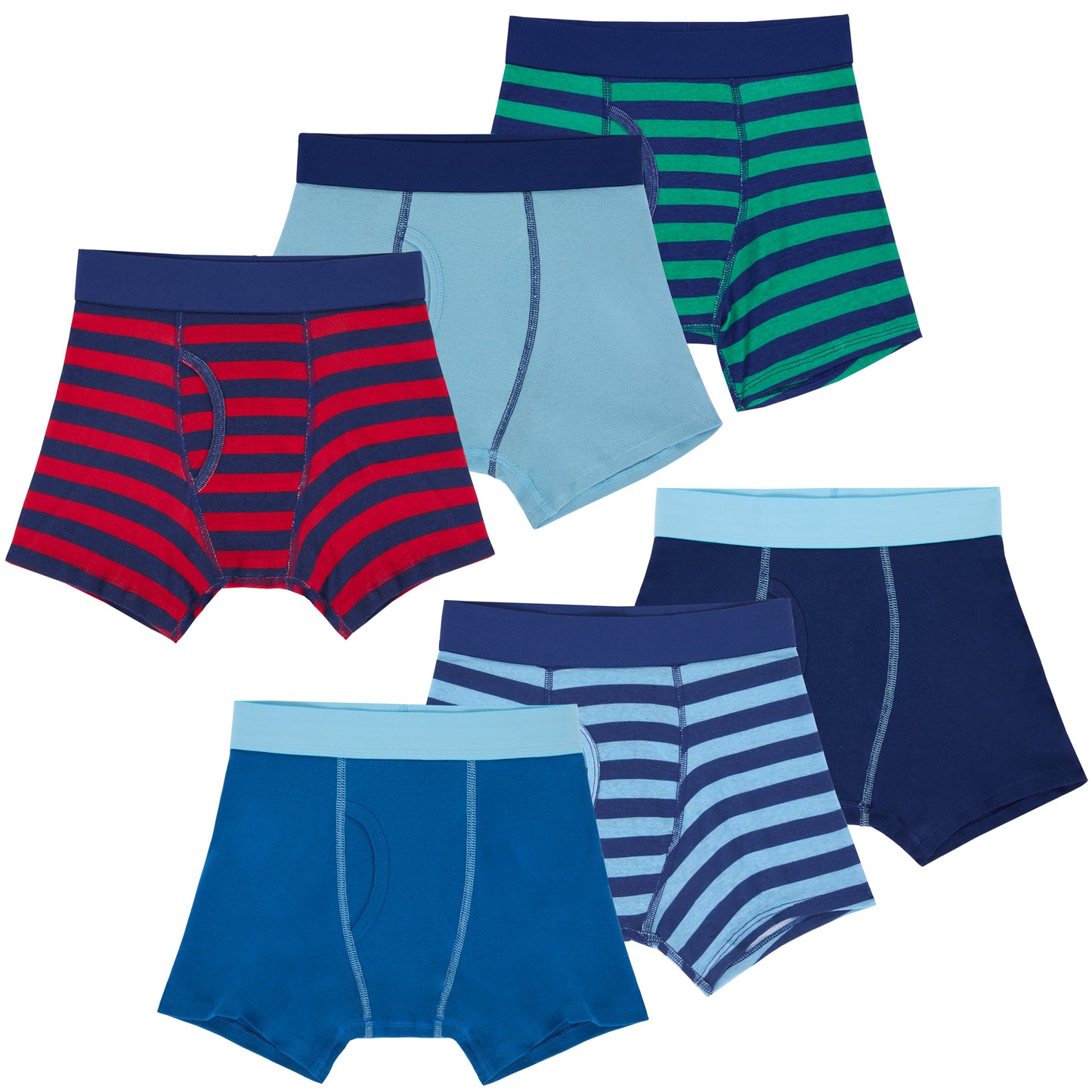 Sport Mode Pack;@A Boys Cotton Boxer Brief Underwear 6-Pack in Sport Mode Pack