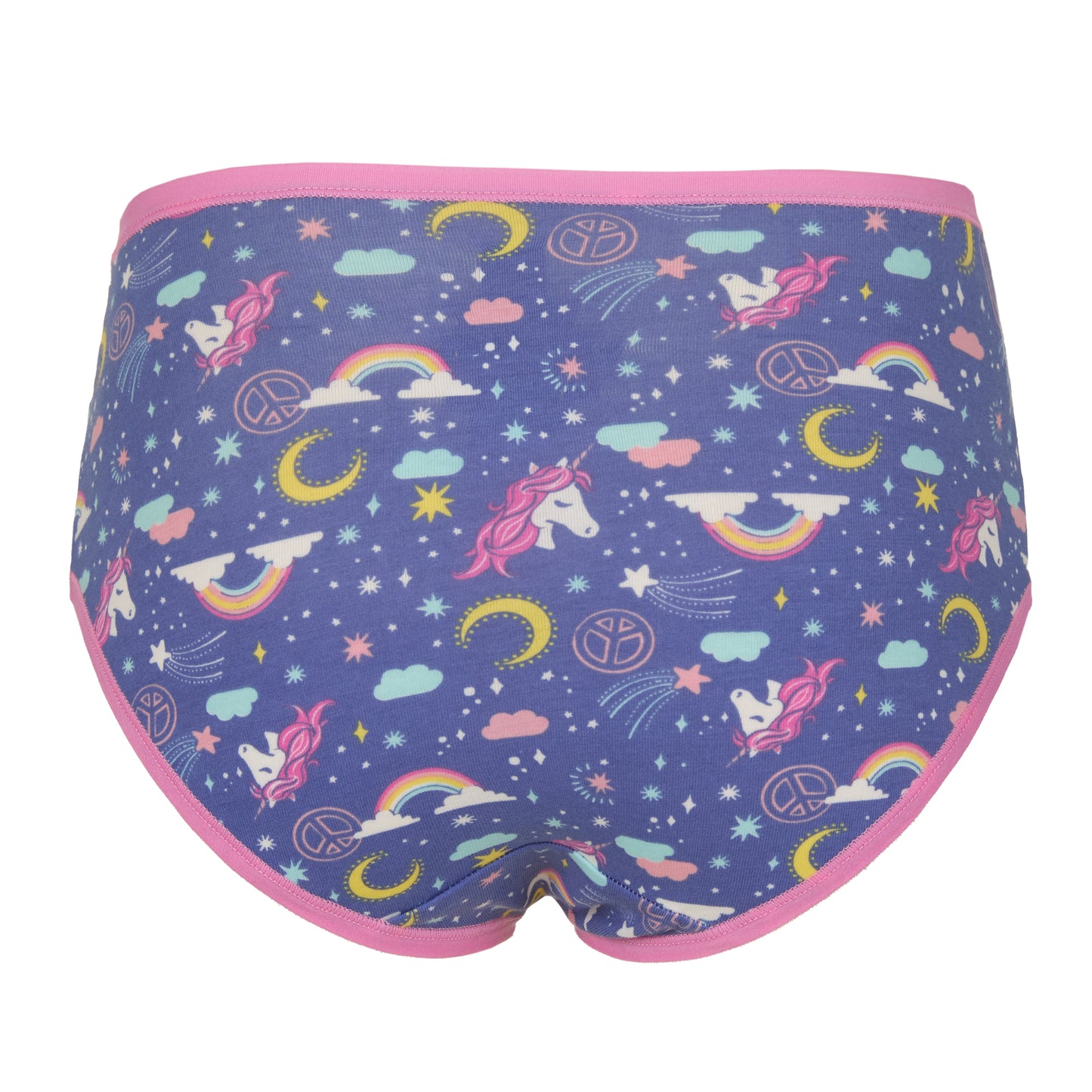 Midnight Unicorn Pack;@A Girls Cotton Brief Underwear 6-Pack in Midnight Unicorn Pack
