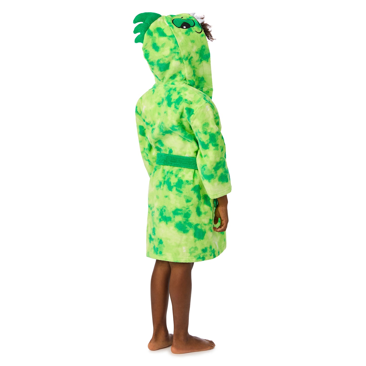 Dinosaur;@A boy wearing 3D Character Hood Cotton Terry Cover Up