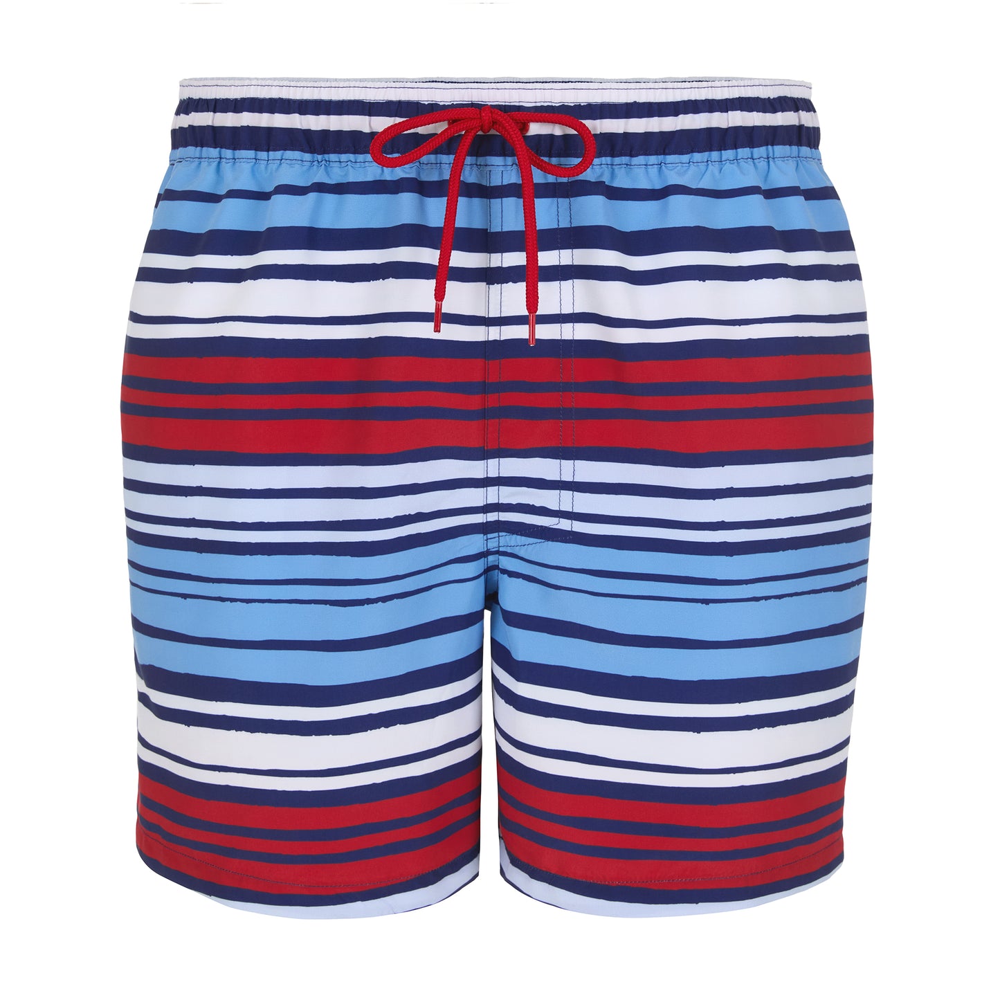 Set Sail Stripe;@A Men's Swim Trunk in Set Sail Stripe