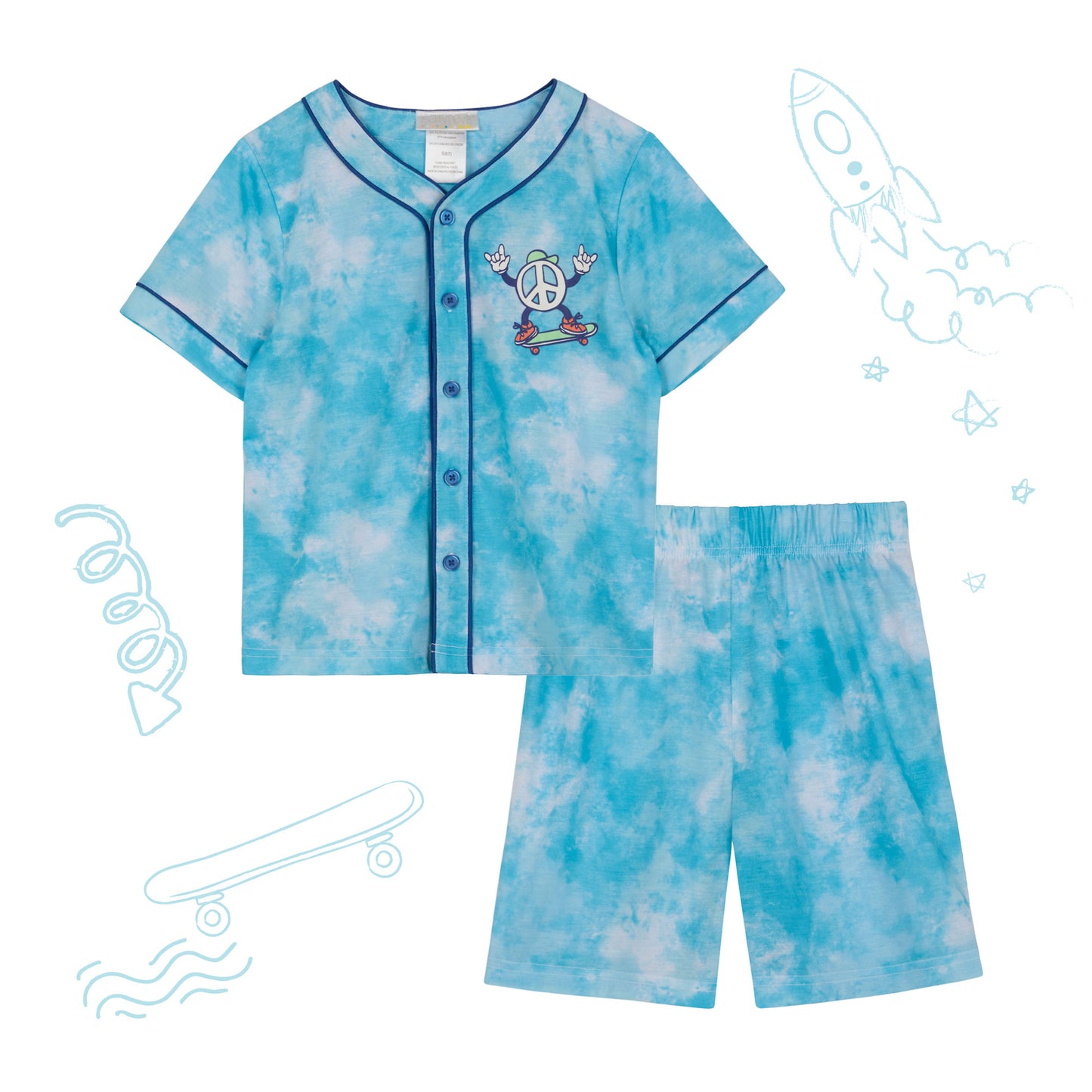 Boys Sport Jersey Short Pajamas