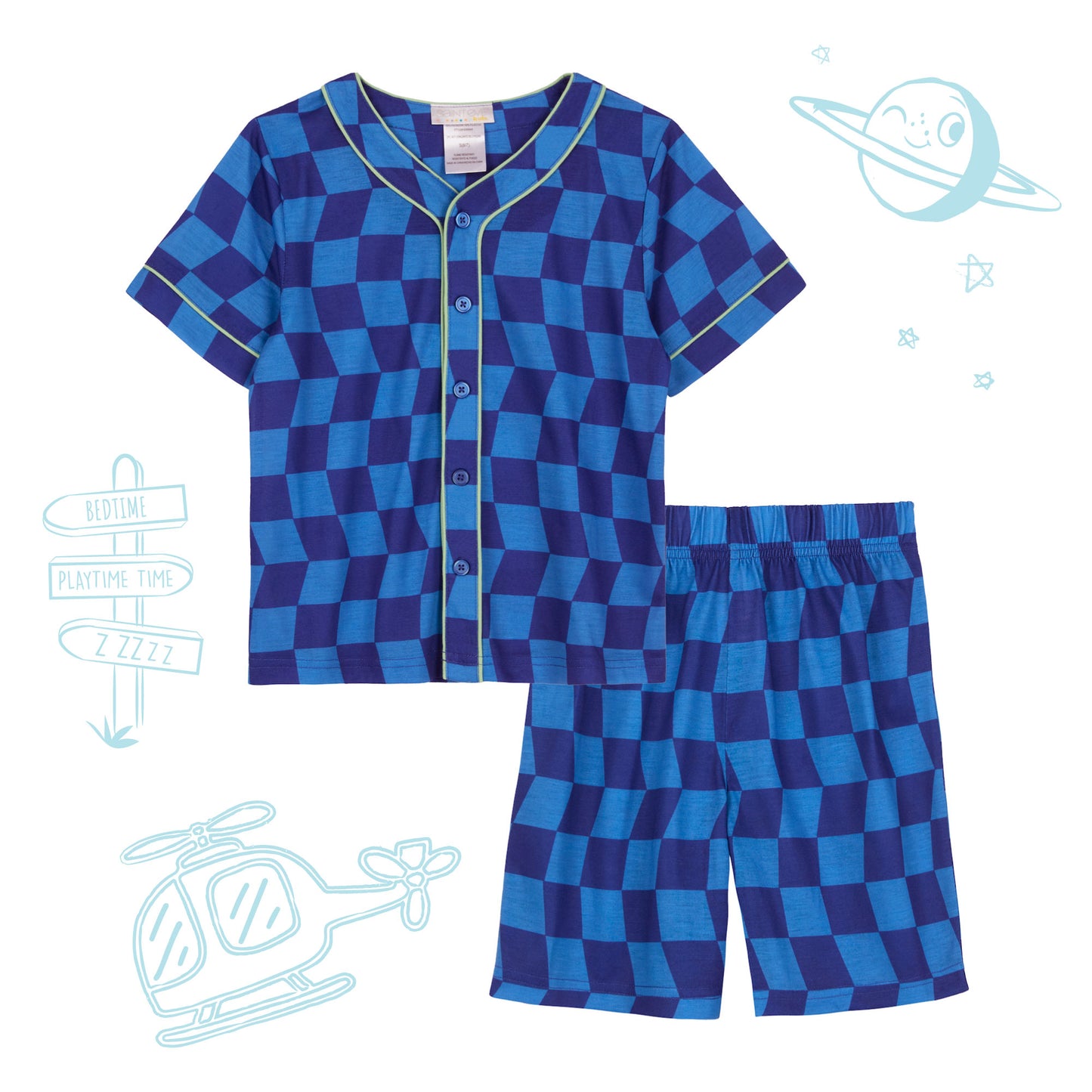 Boys Sport Jersey Short Pajamas