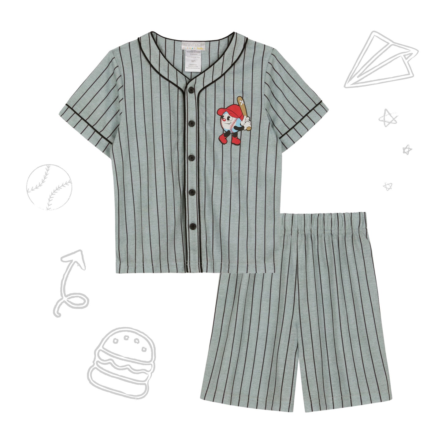 Boys Sport Jersey Short Pajamas