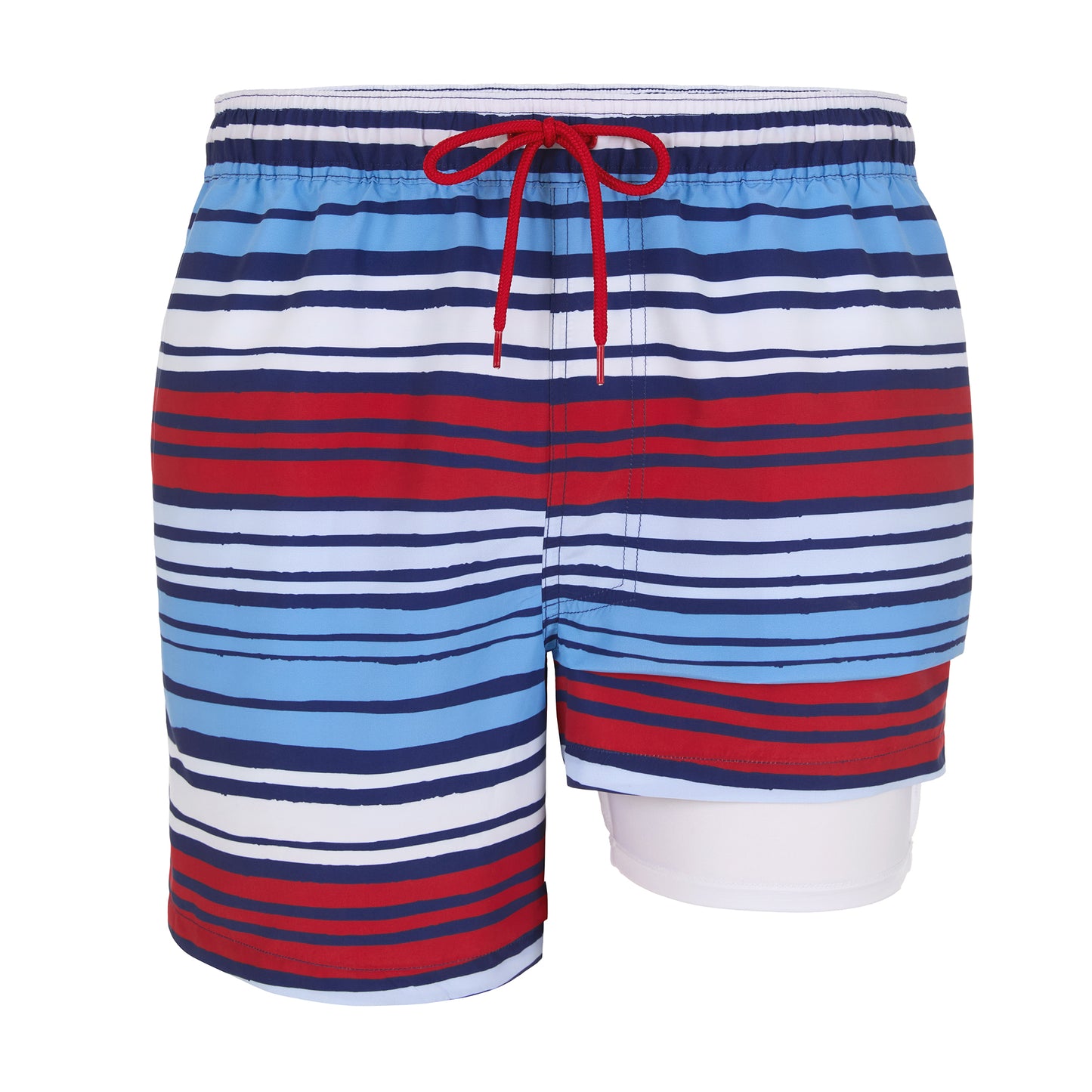 Set Sail Stripe;@A Men's Swim Trunk in Set Sail Stripe