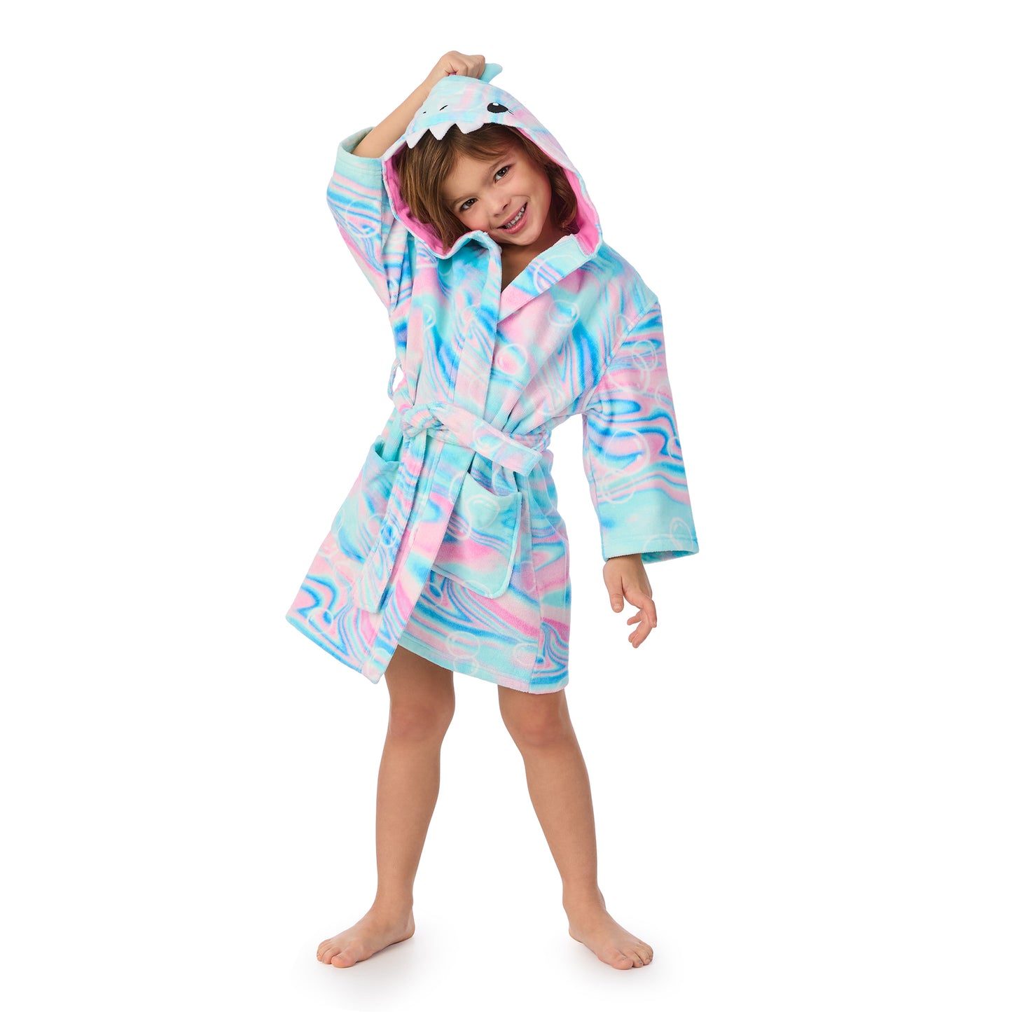 Girls 3D Character Hood Cotton Terry Cover Up