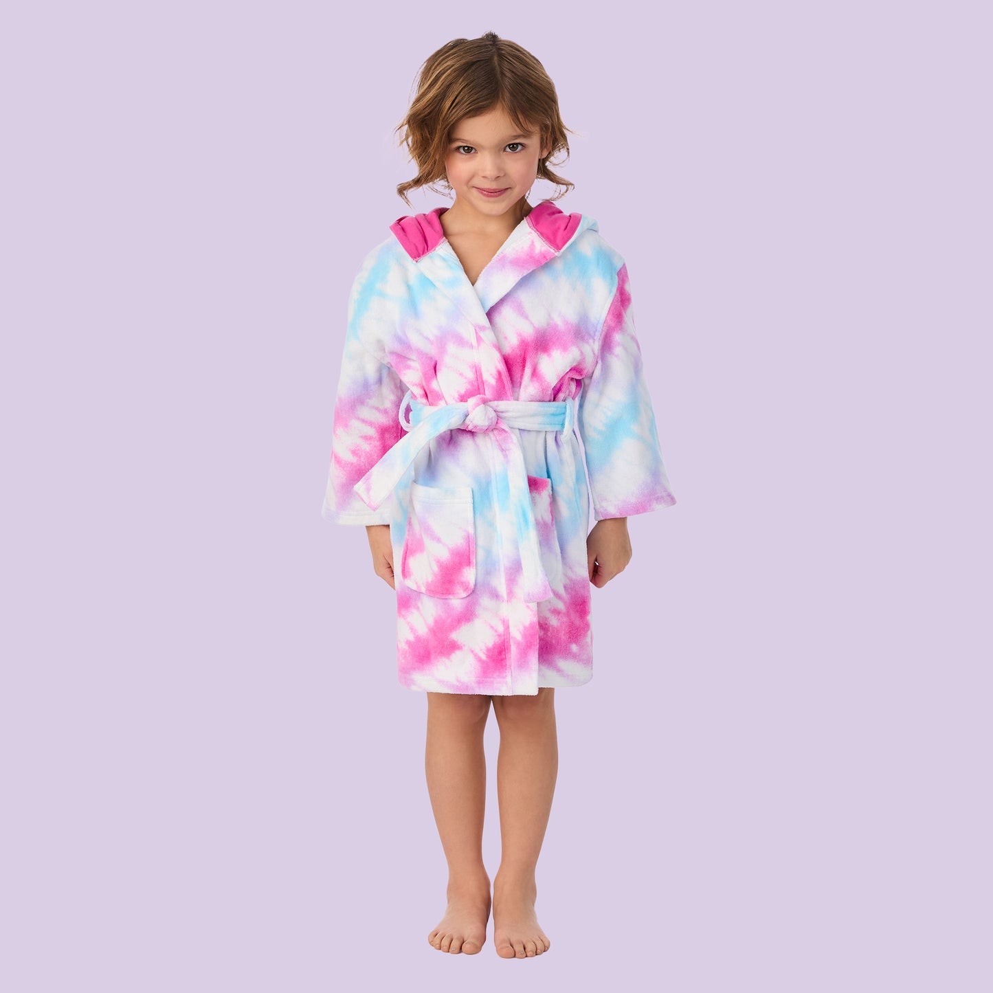 Unicorn;@A girl wearing 3D Character Hood Cotton Terry Cover Up
