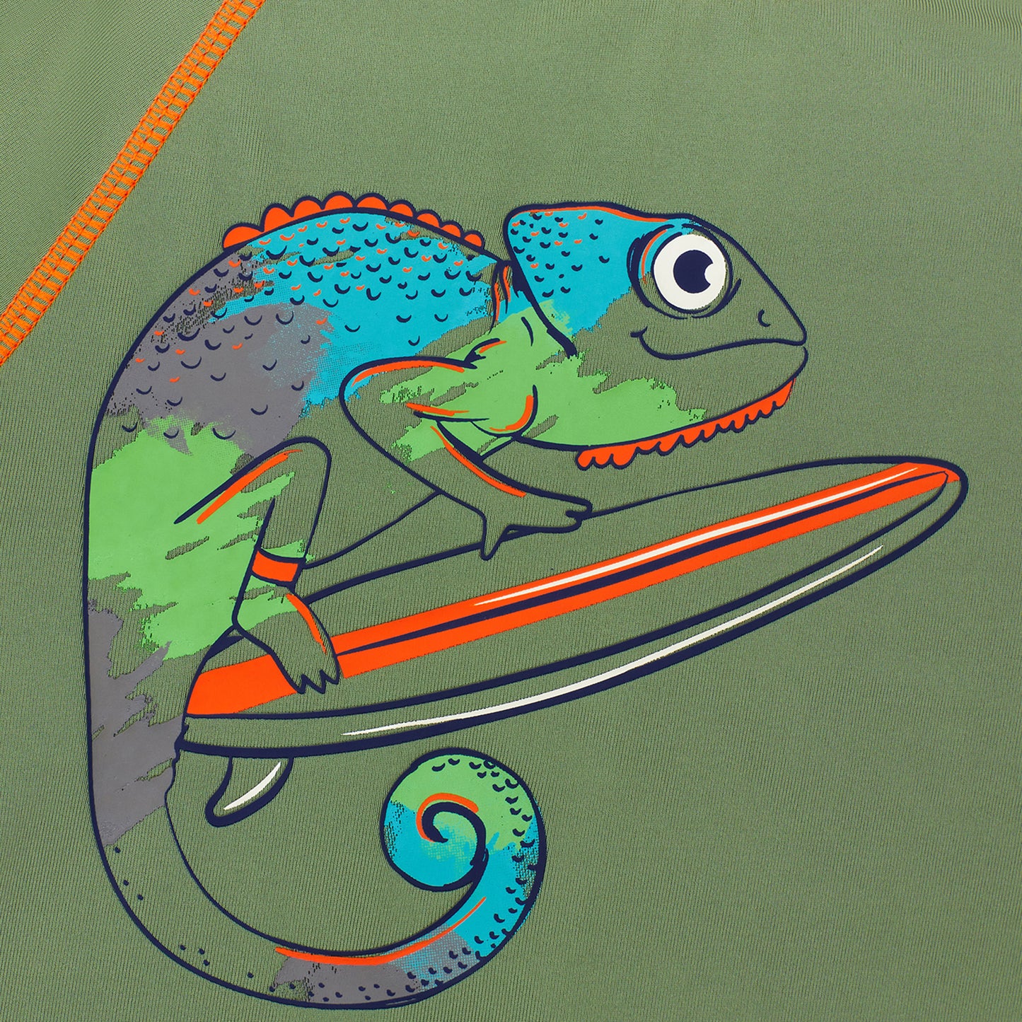 Costal Chameleon Tangerine;@ A Short Sleeve Rashguard Set