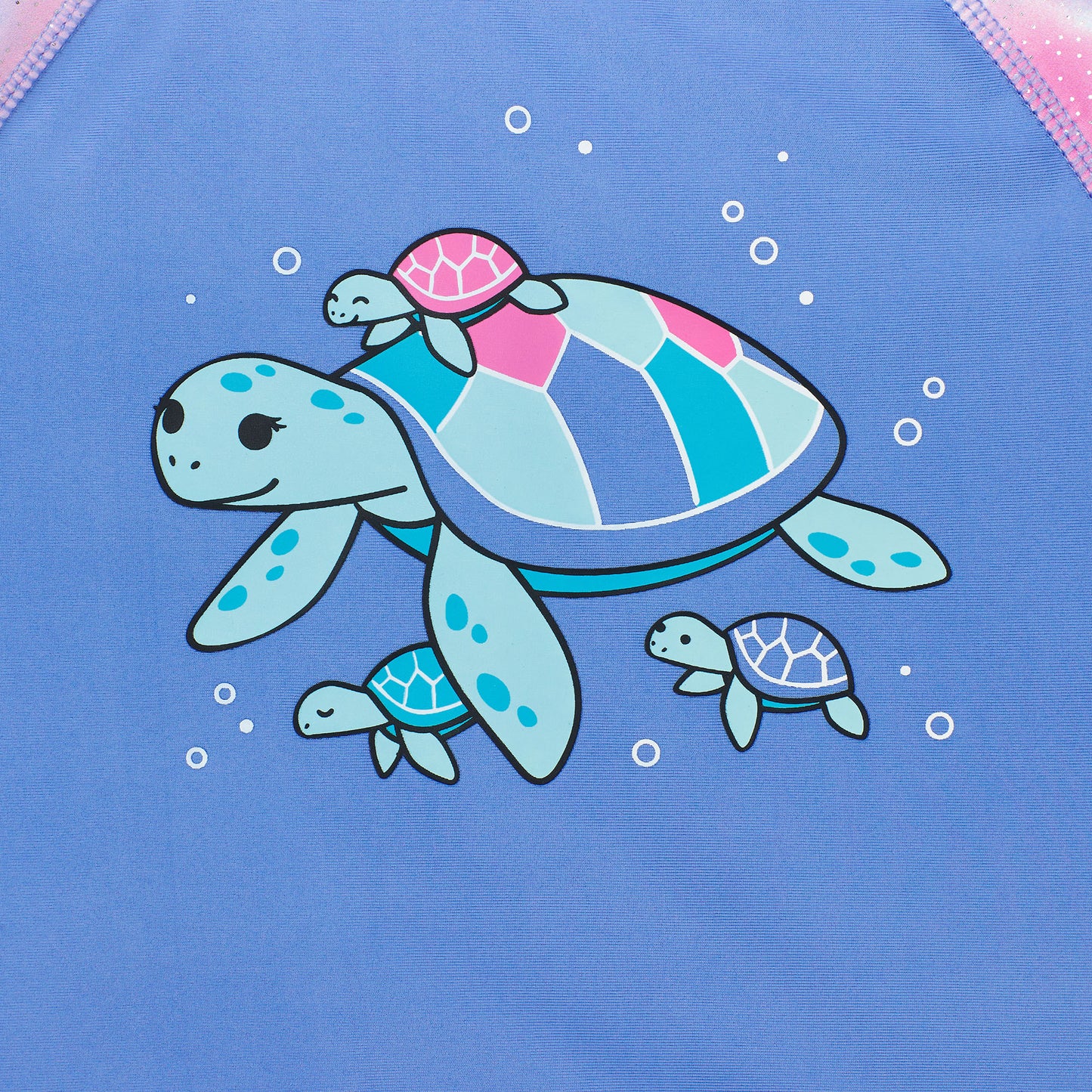 Sea Turtle Sparkle Periwinkle;@ A Short Sleeve Rashguard Set