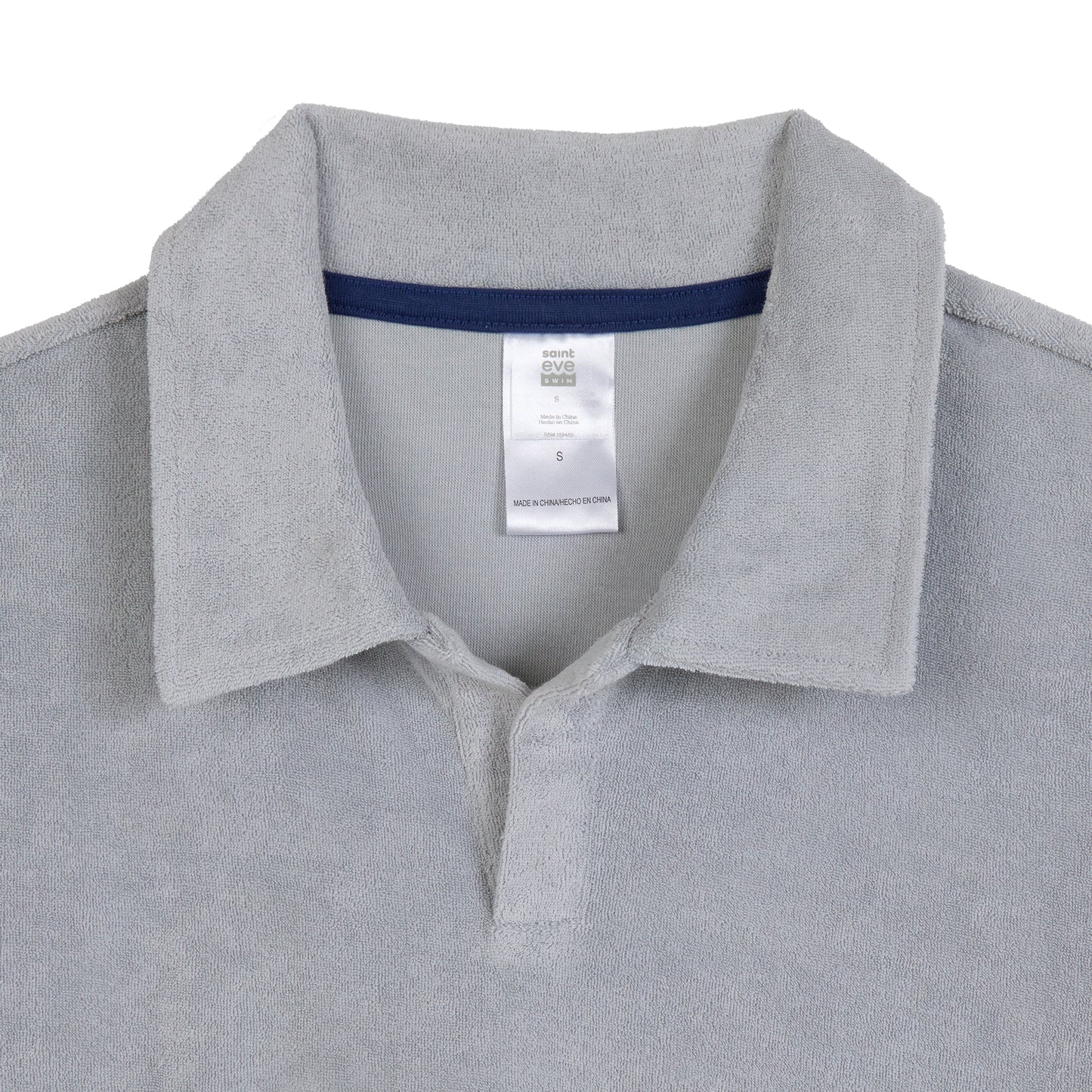 Stone Harbor Grey;@A Men's Terry Polo Short Set in Stone Harbor Grey