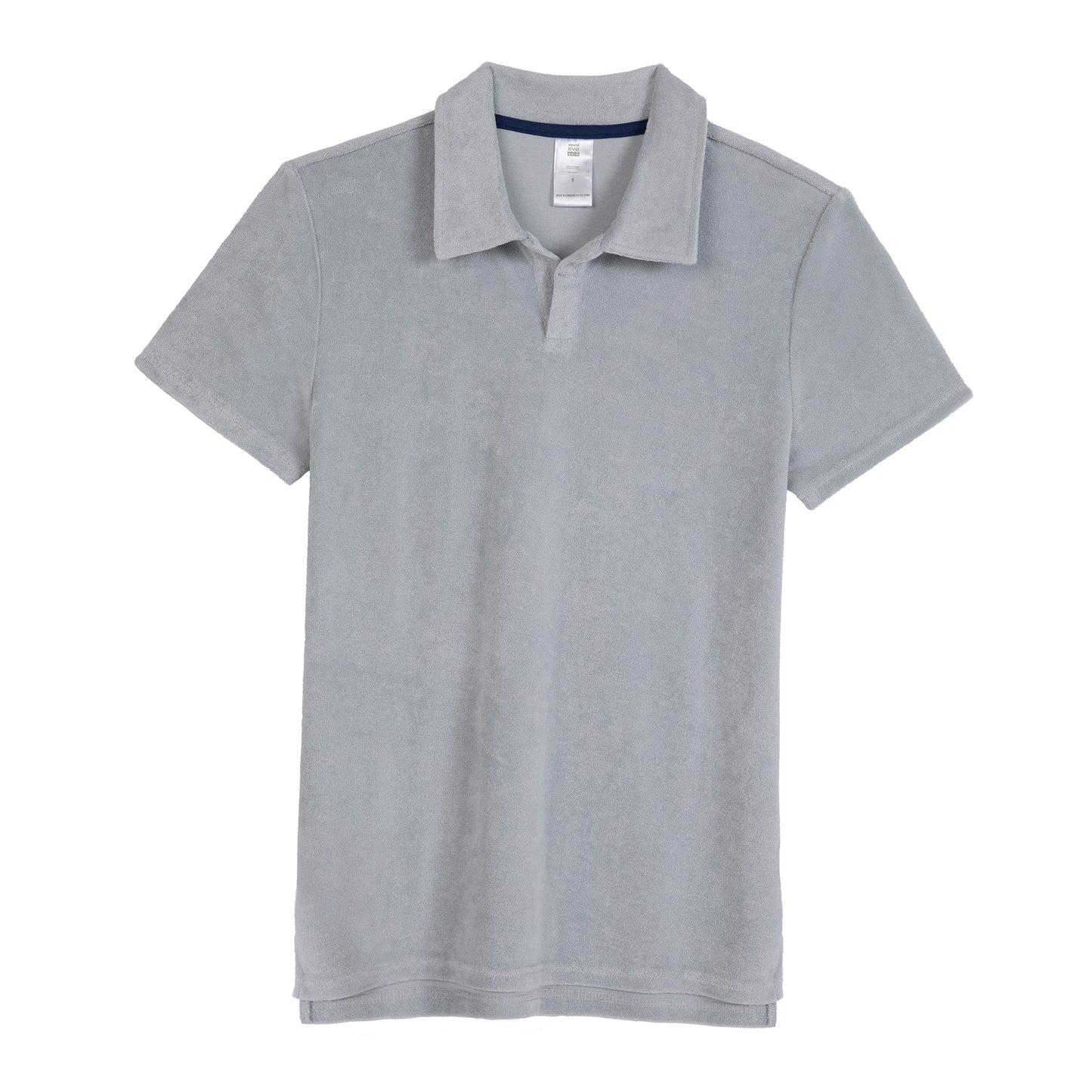 Stone Harbor Grey;@A Men's Terry Polo Short Set in Stone Harbor Grey