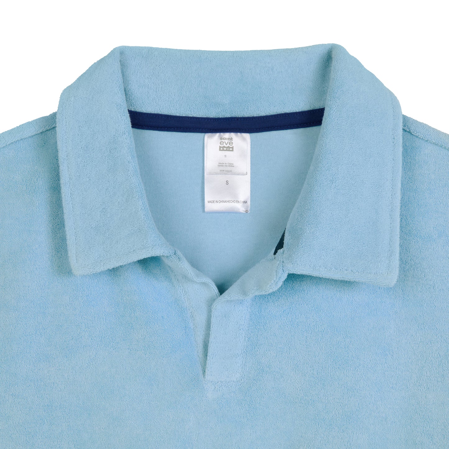 Malibu Tide;@A Men's Terry Polo Short Set in Malibu Tide