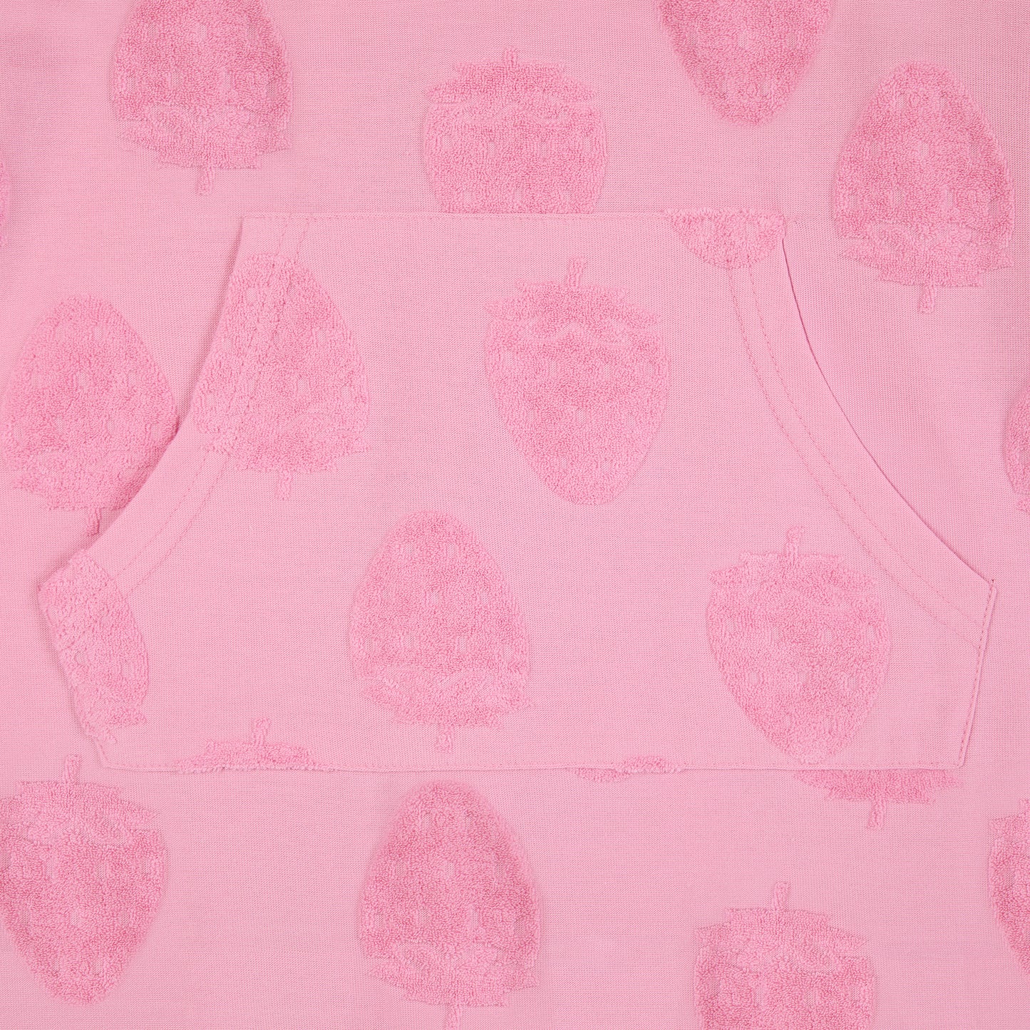 Strawberry Fields Pink;@A Hooded Terry Cover Up Dress in Strawberry Fields Pink