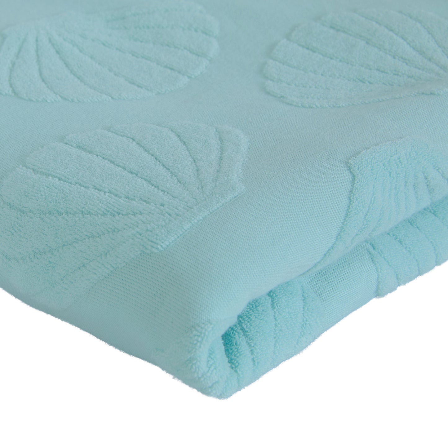 Seashell Splash Aqua;@A Hooded Terry Cover Up Dress in Seashell Splash Aqua