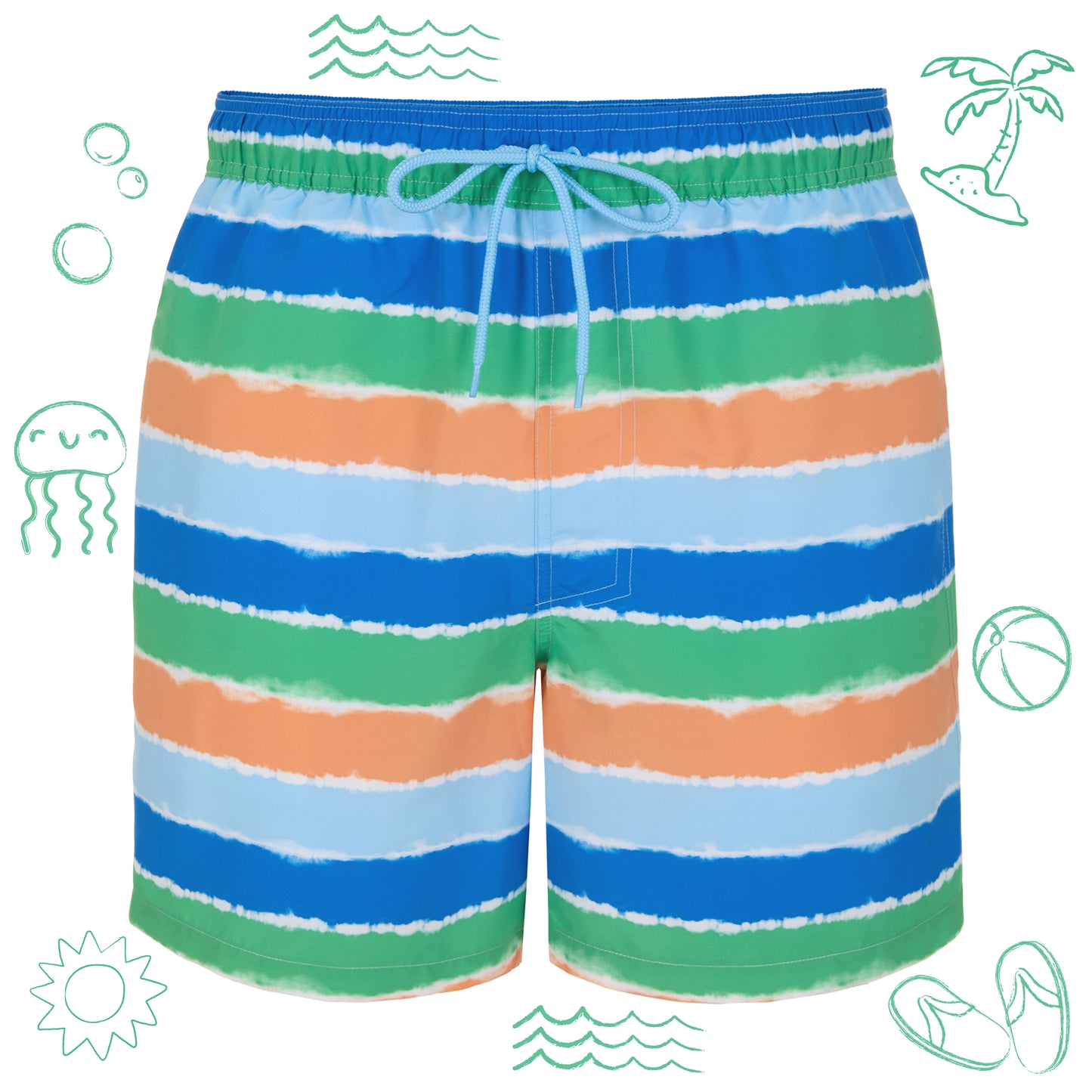 Ride the Wild Stripe;@A Men's Swim Trunk in Ride the Wild Stripe