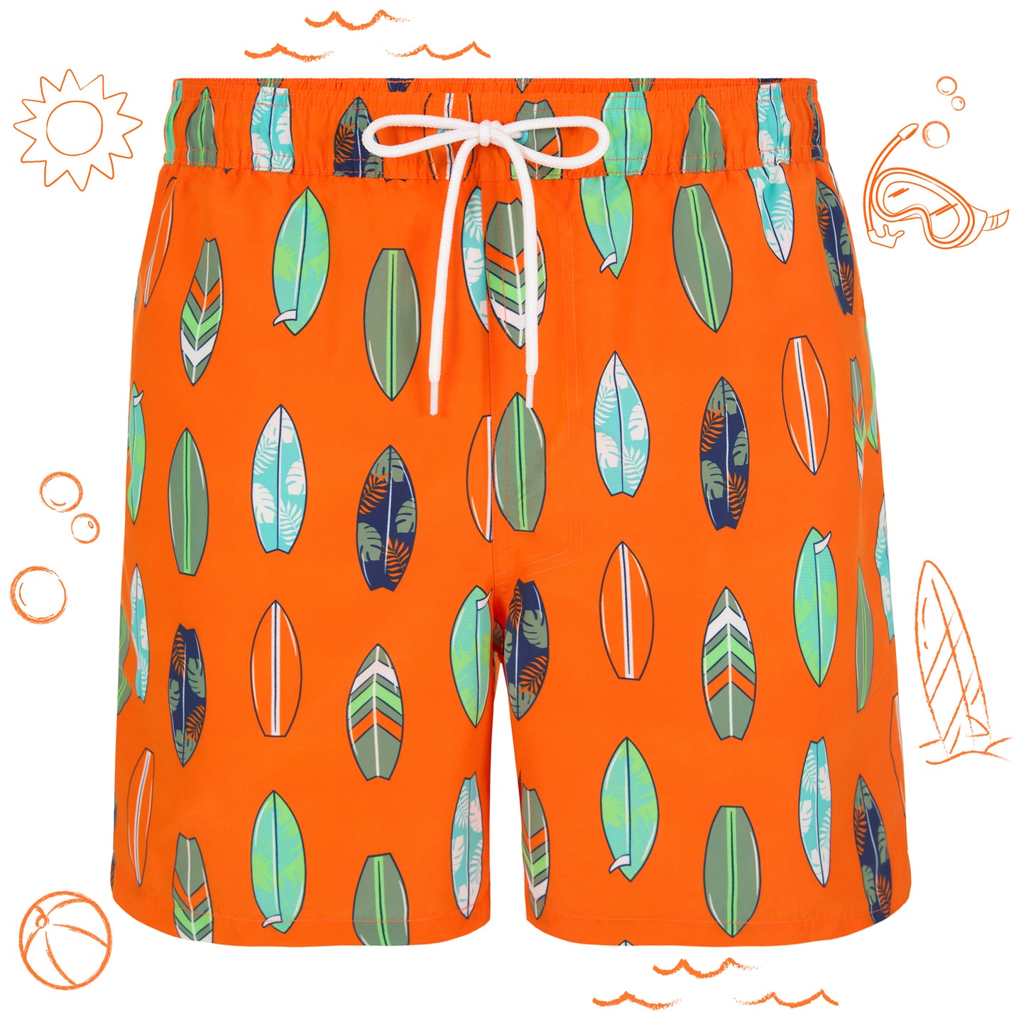 Coastal Tangerine;@A Men's Swim Trunk in Coastal Tangerine