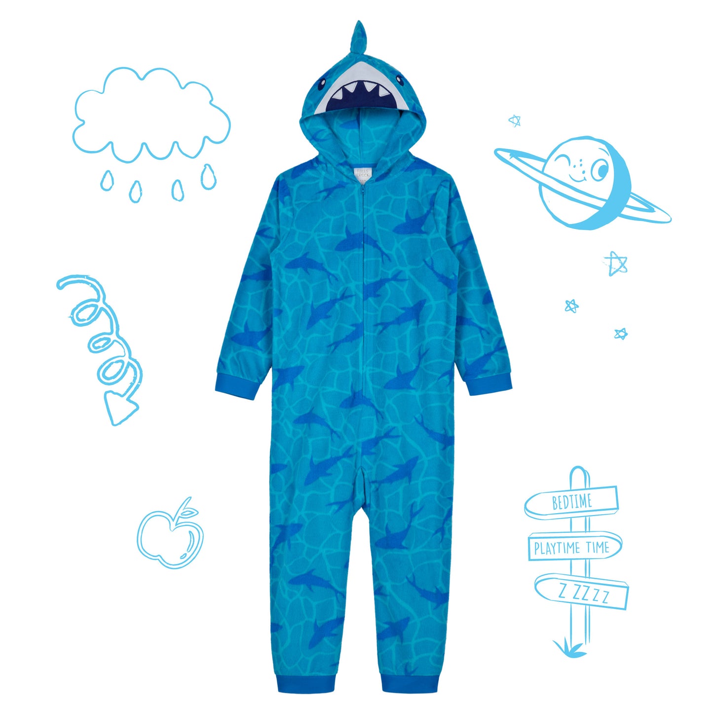 Boys' Fleece Hooded Animal Onesie