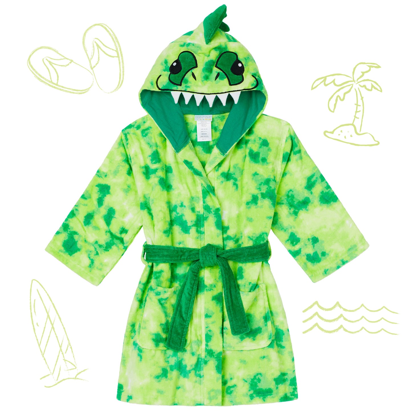 Boys 3D Character Hood Cotton Terry Cover Up