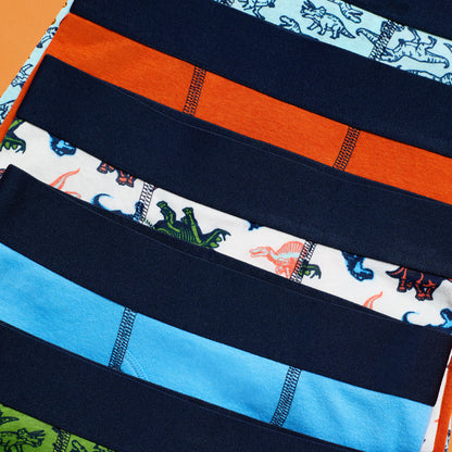 Chomp Squad Pack;@A Boys Cotton Boxer Brief Underwear 6-Pack in Chomp Squad Pack
