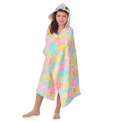 Tutti Frutti Flamingo;@A girl wearing Character Hooded Towels in Tutti Frutti Flamingo
