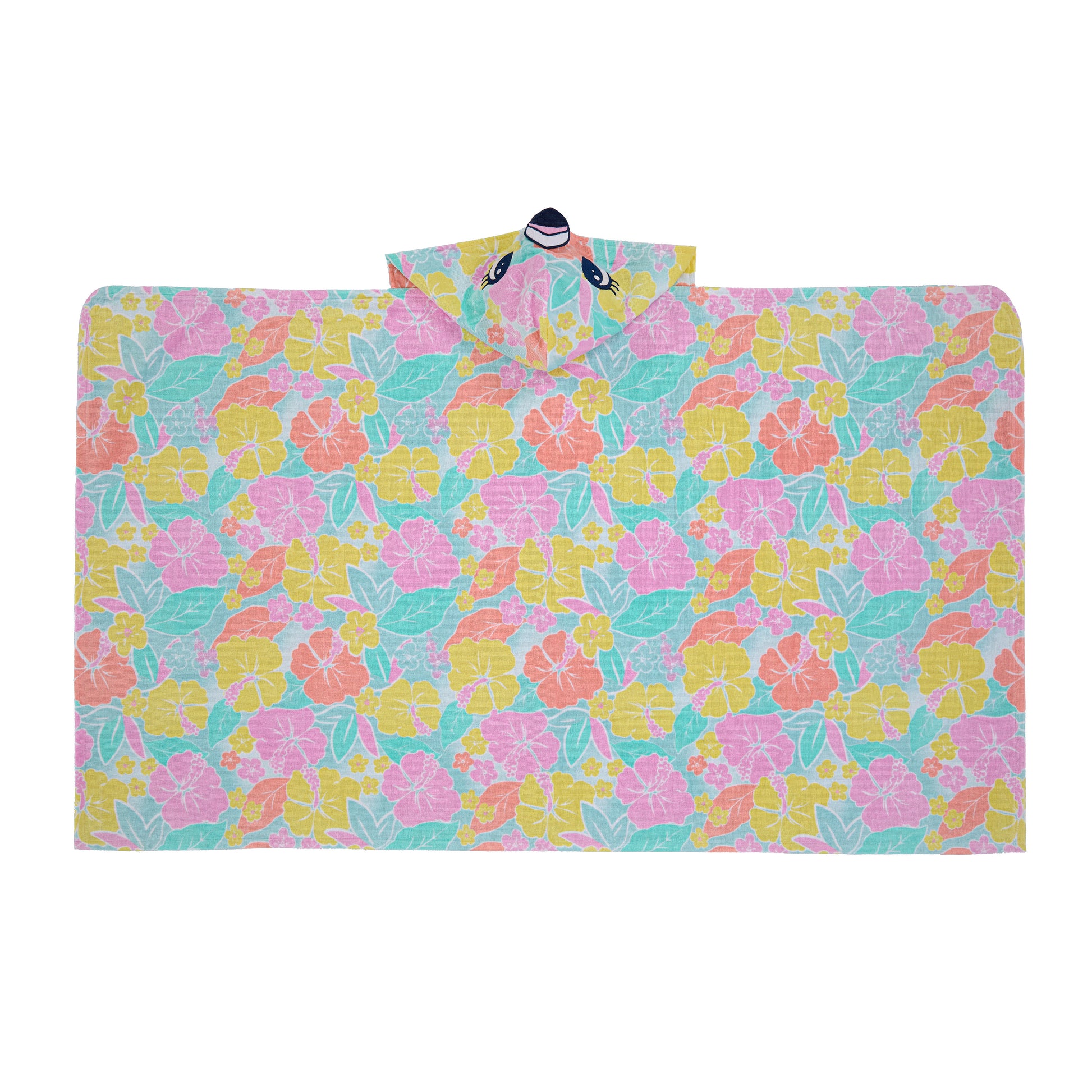 Tutti Frutti Flamingo;@A Character Hooded Towels in Tutti Frutti Flamingo
