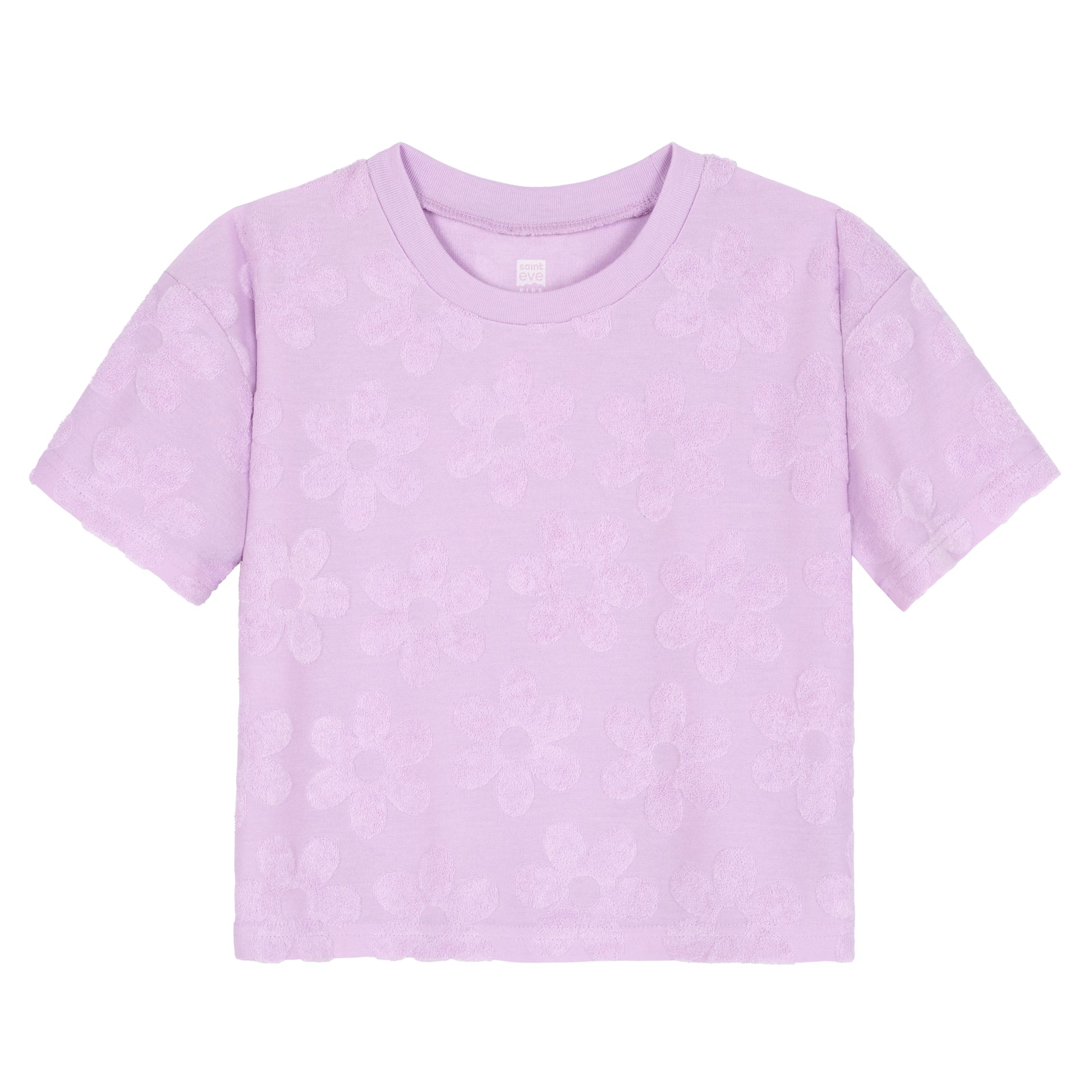 Petal Pop Lavender;@A Girls' Terry Short Set in Petal Pop Lavender
