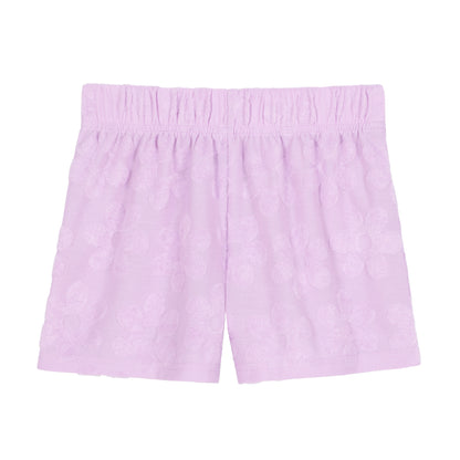Petal Pop Lavender;@A Girls' Terry Short Set in Petal Pop Lavender
